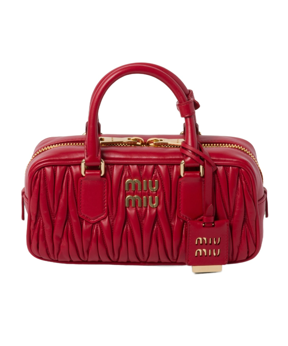 Miu Miu Arcadie Matelasse Bag In Red