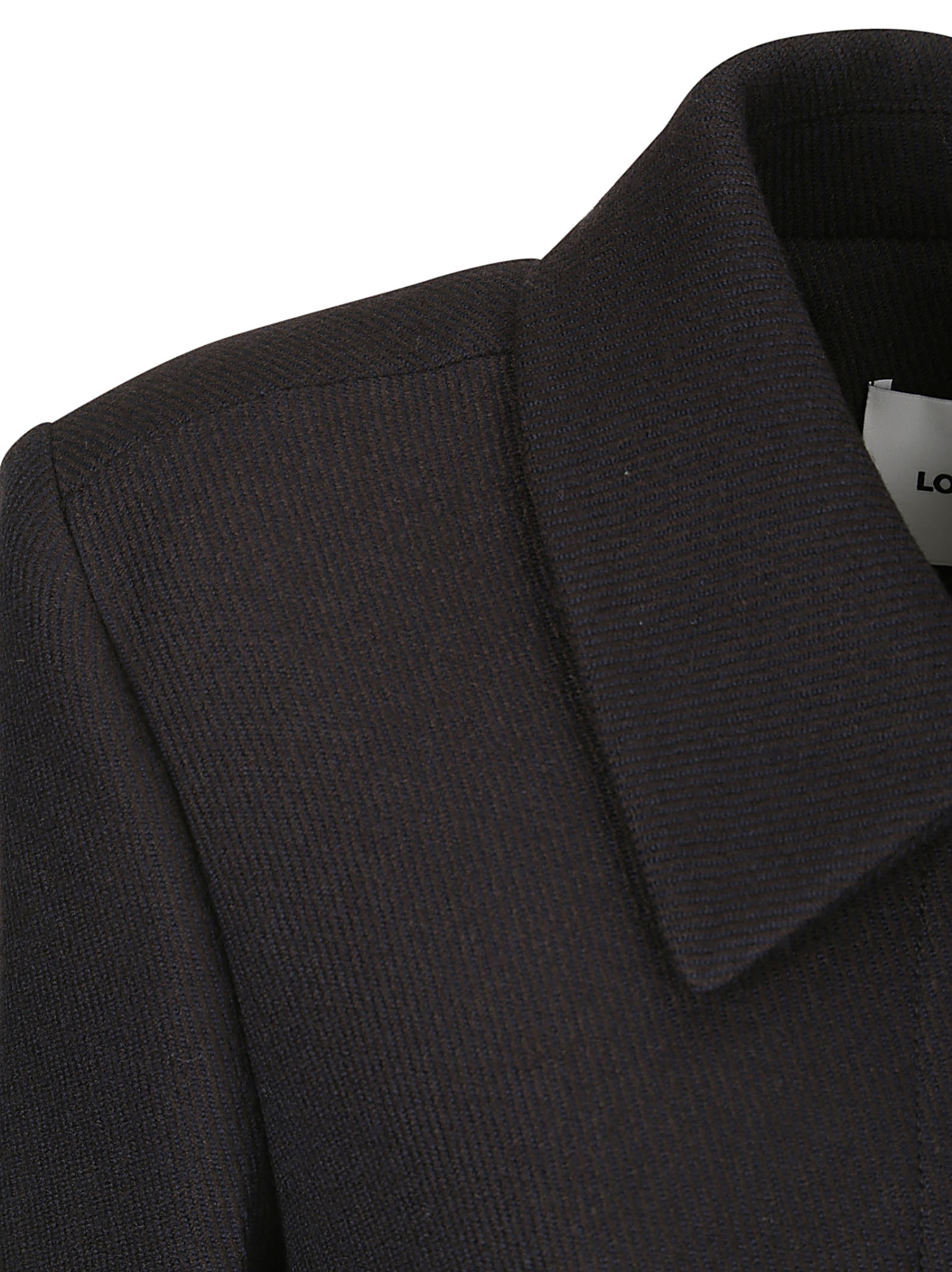 Low Classic Wool Twill Single Mac Coat In Black