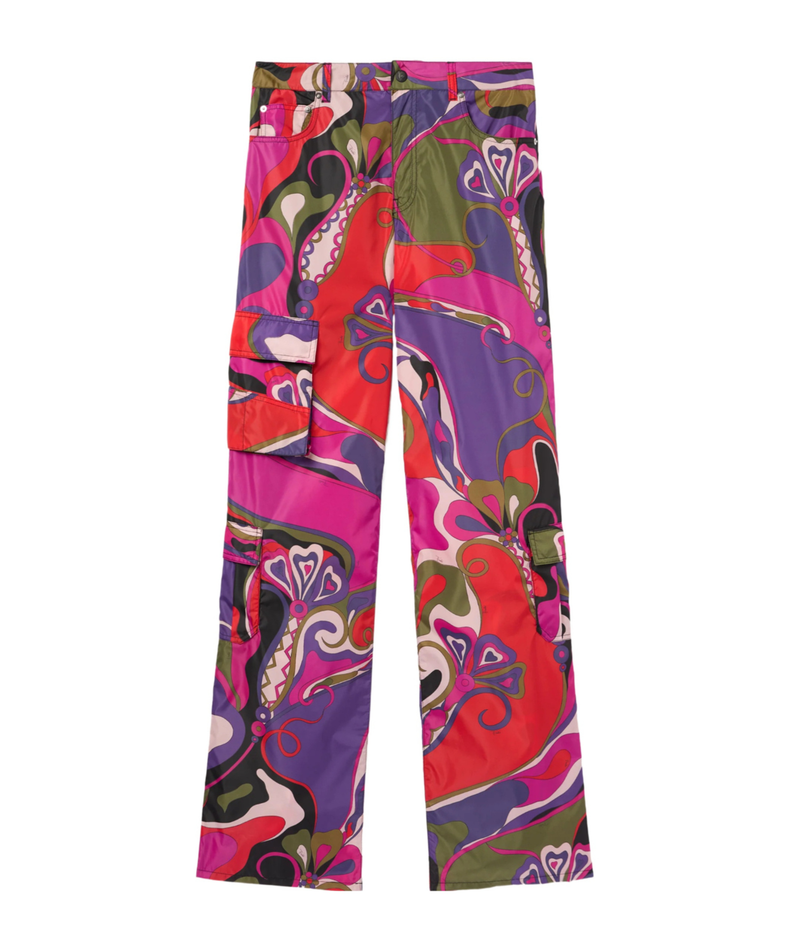 Pucci Orchidee Print Cargo Pants In Purple