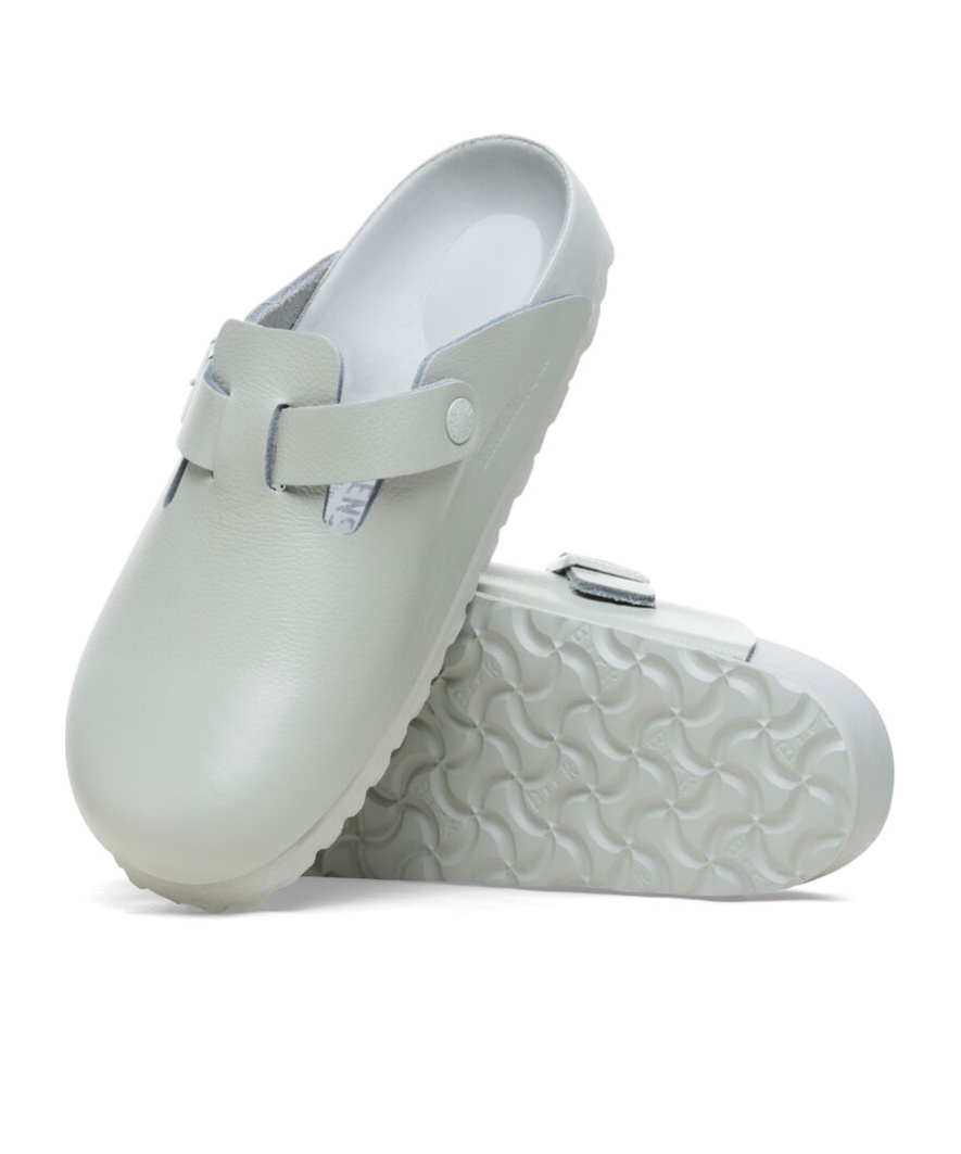 Birkenstock Buckle Muller Shoes In Gray
