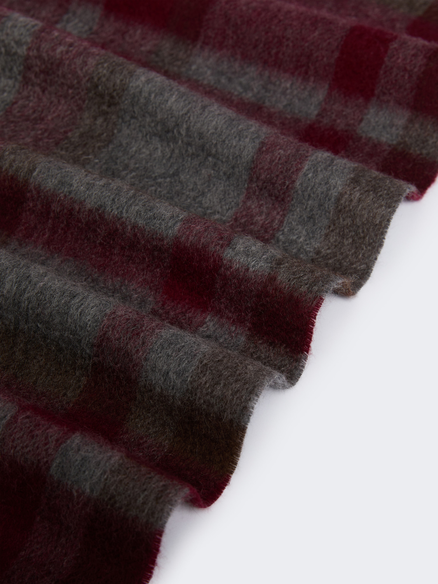 Weekend Max Mara Fringed Scarf In Burgundy