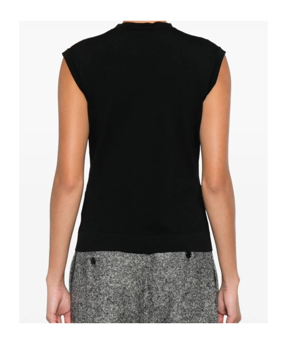 Max Mara Crew Neck Vest In Multi