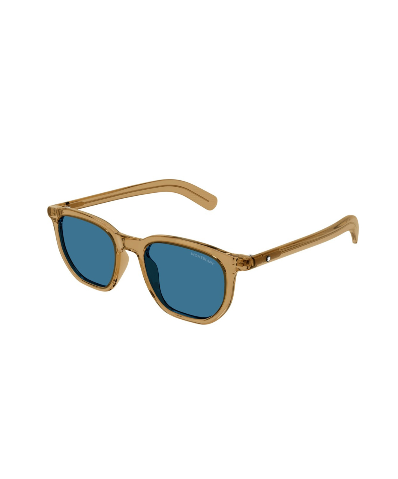 Montblanc Geometric-frame Sunglasses In Blue