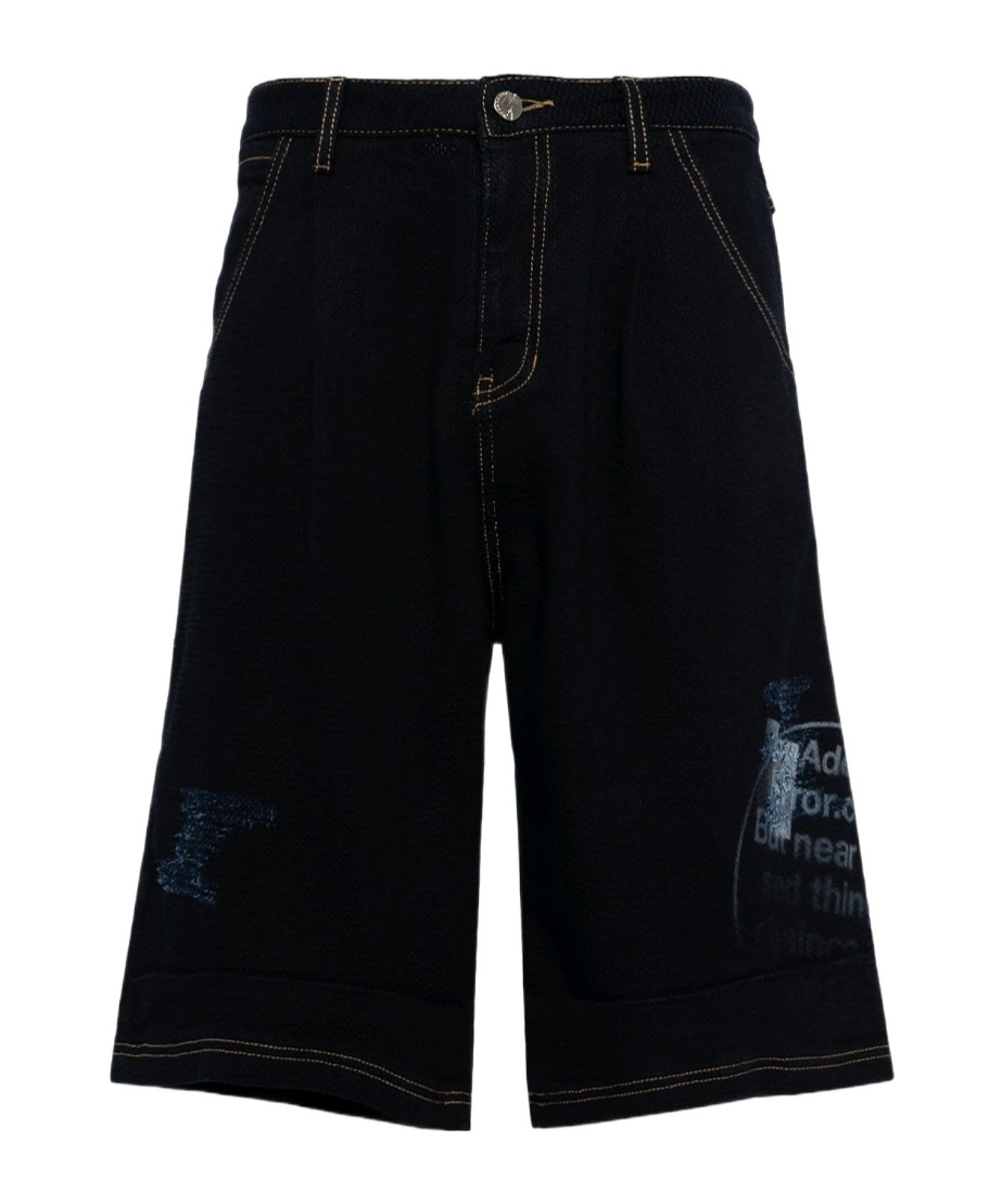Ader Error Belt Loop Zipper Shorts In Black