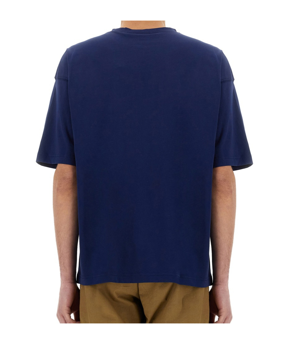 Aspesi Crew Neck Regular Fit Short Sleeves T-shirt In Blue