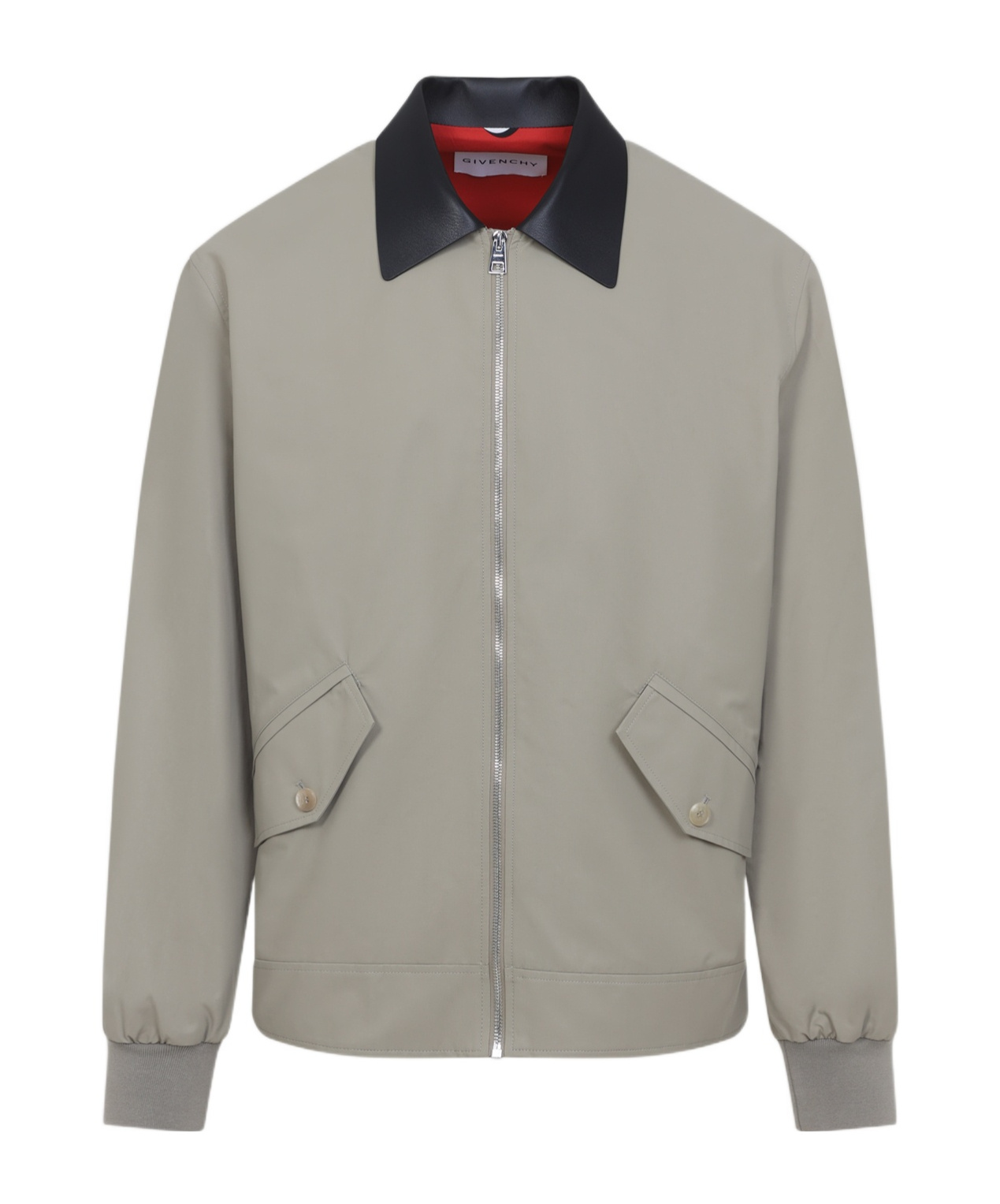 Givenchy Contrast-collar Bomber Jacket In Gray