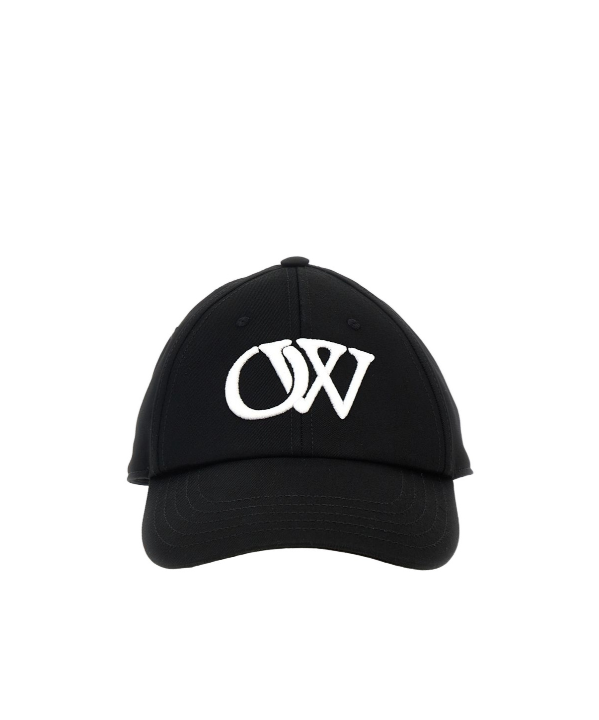 Off-white Eyelet Vents Six-panel Construction Cap In Black