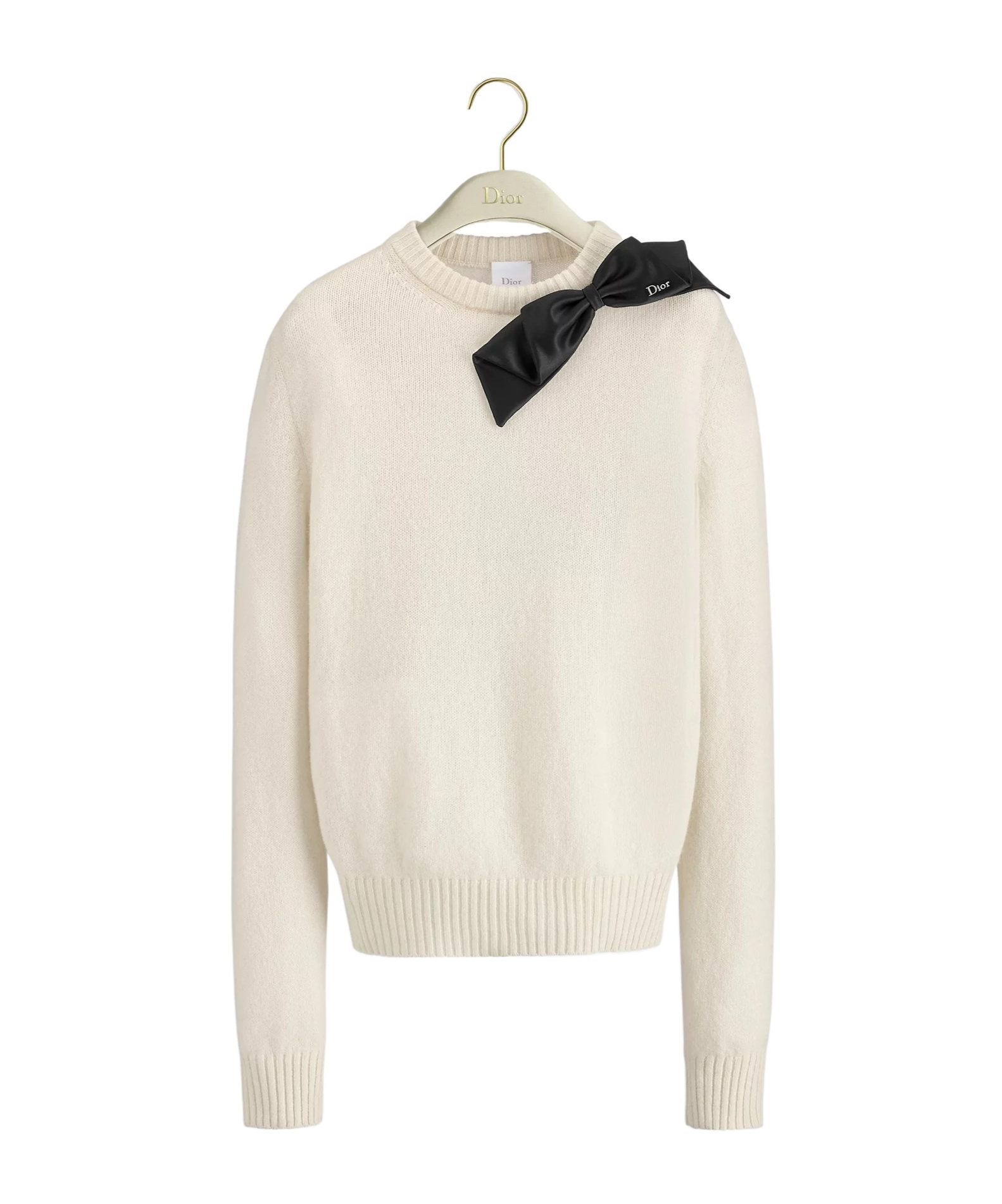 Dior Cropped Sweater In Neutral