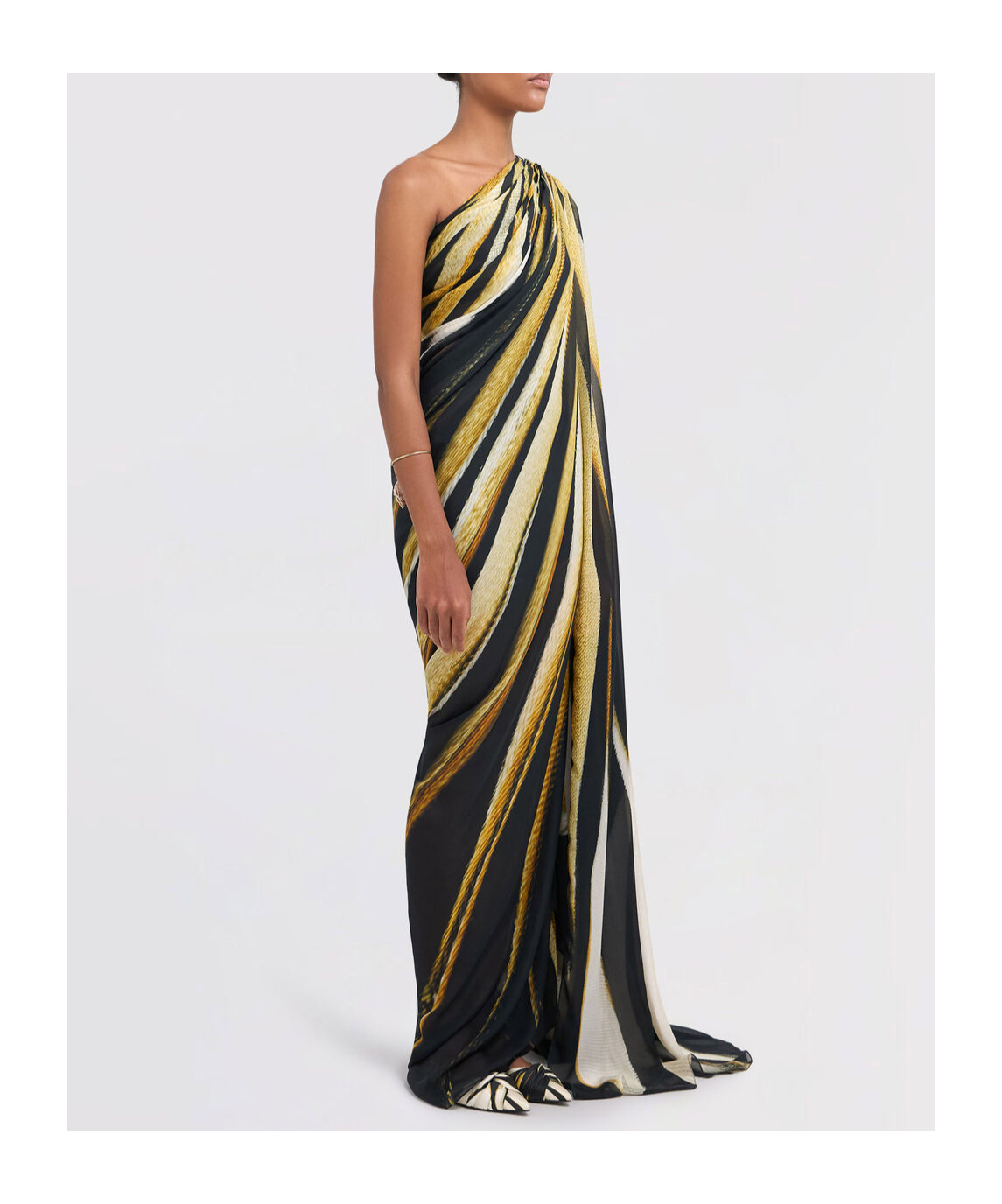 Roberto Cavalli One-shoulder Dress In Black