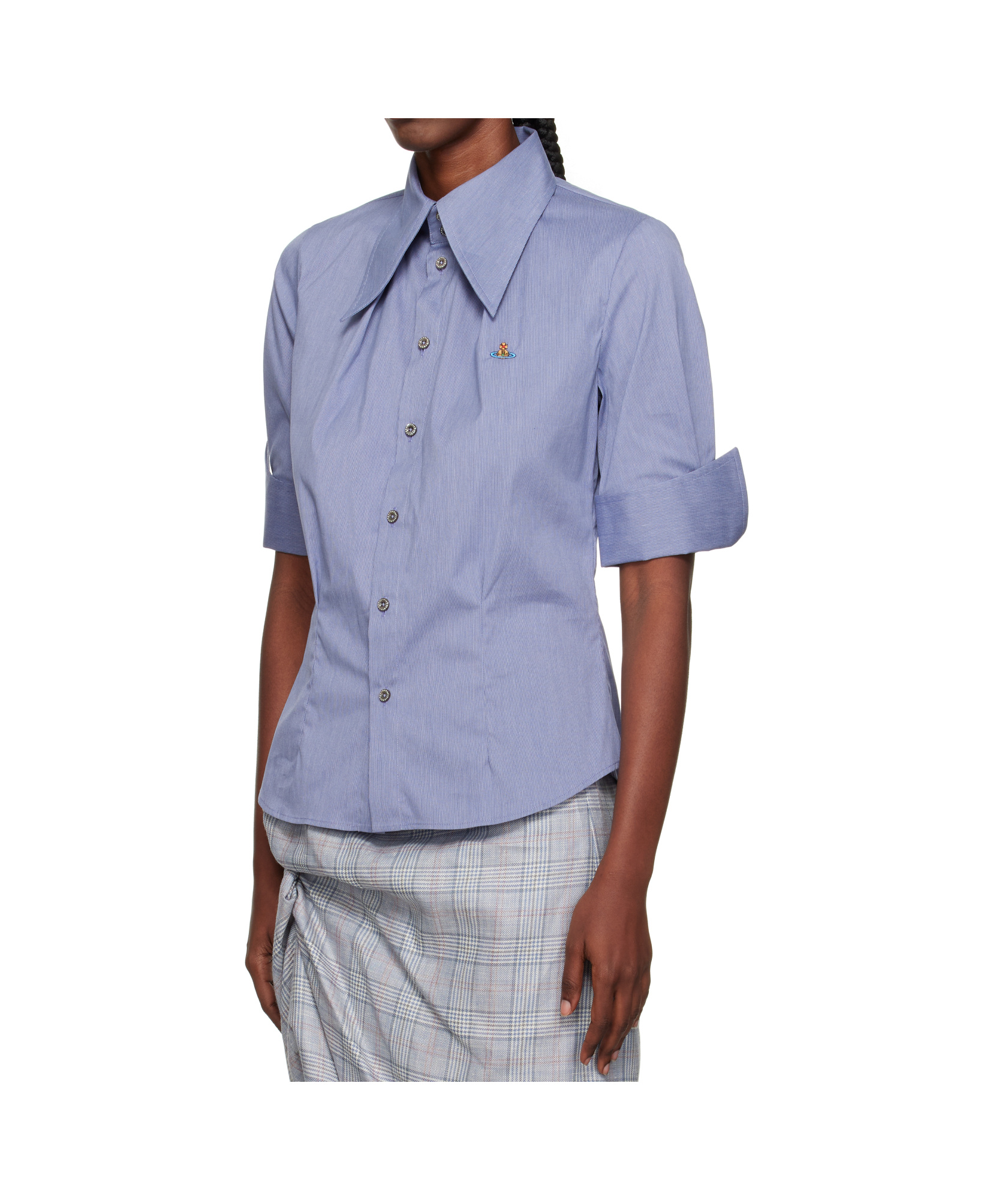 Vivienne Westwood Short Sleeve Violin Shirt In Blue