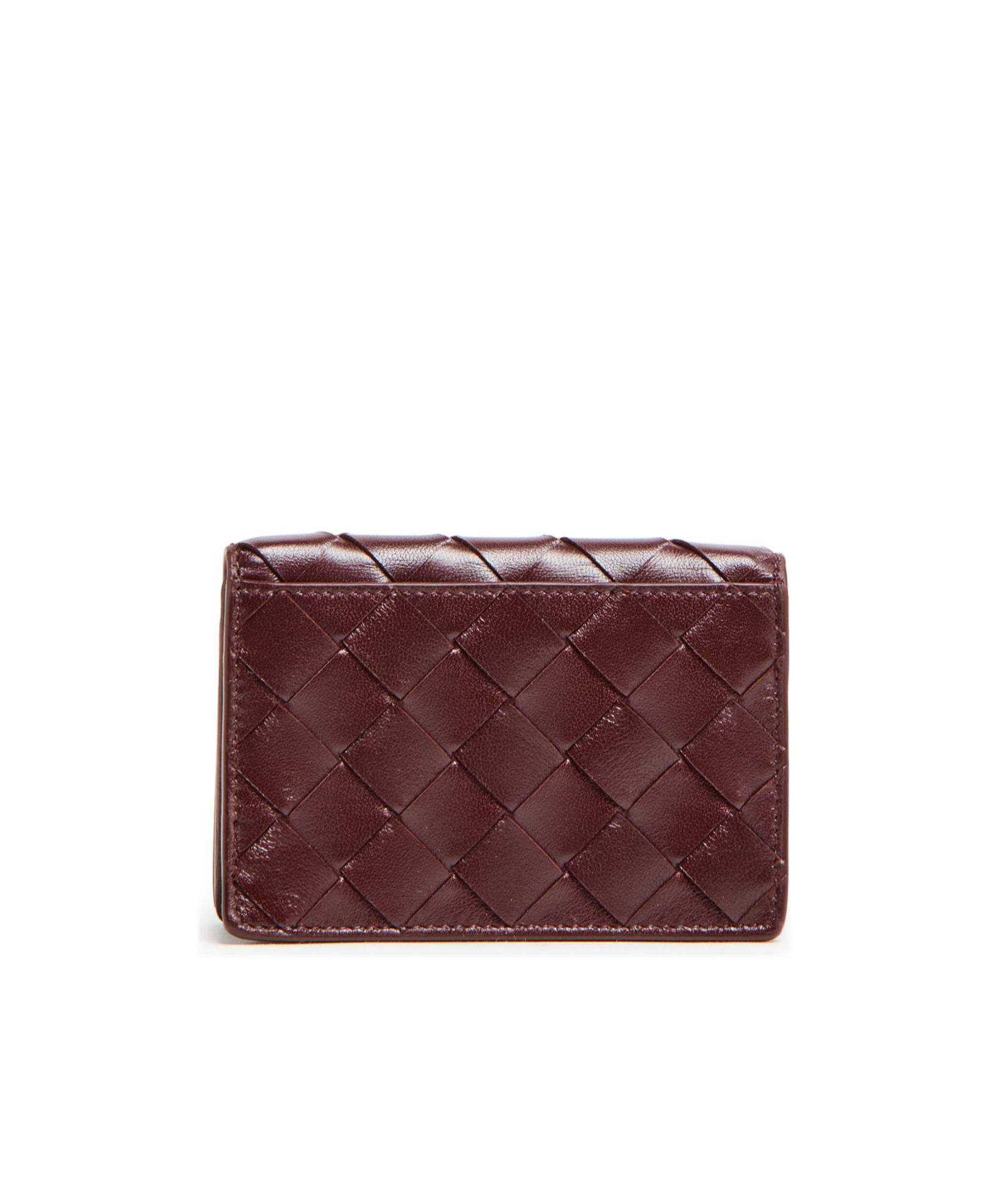 Shop Bottega Veneta Flip Card Holder In Red
