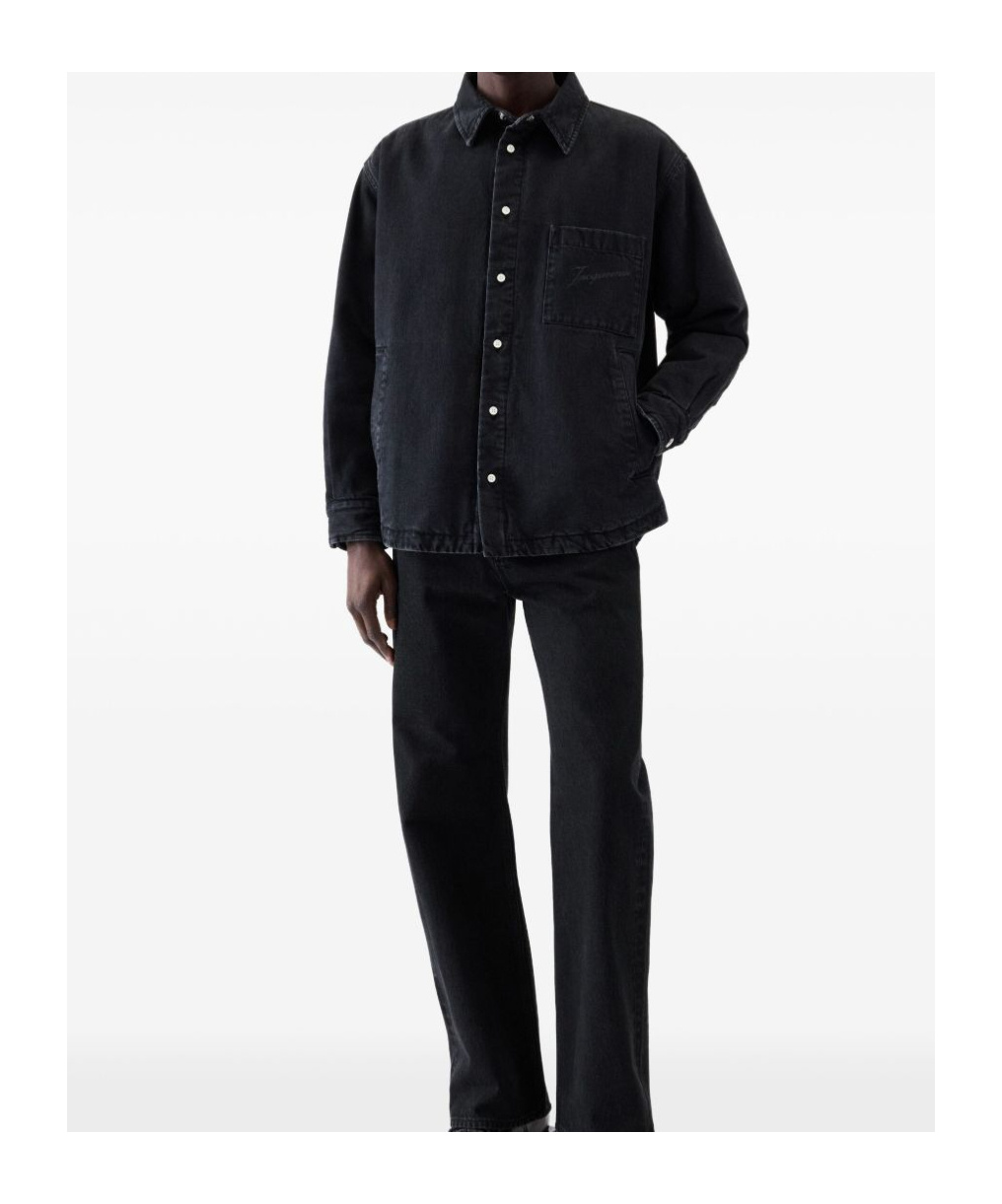 Jacquemus Men La Chemise Boulanger Shirt In Black