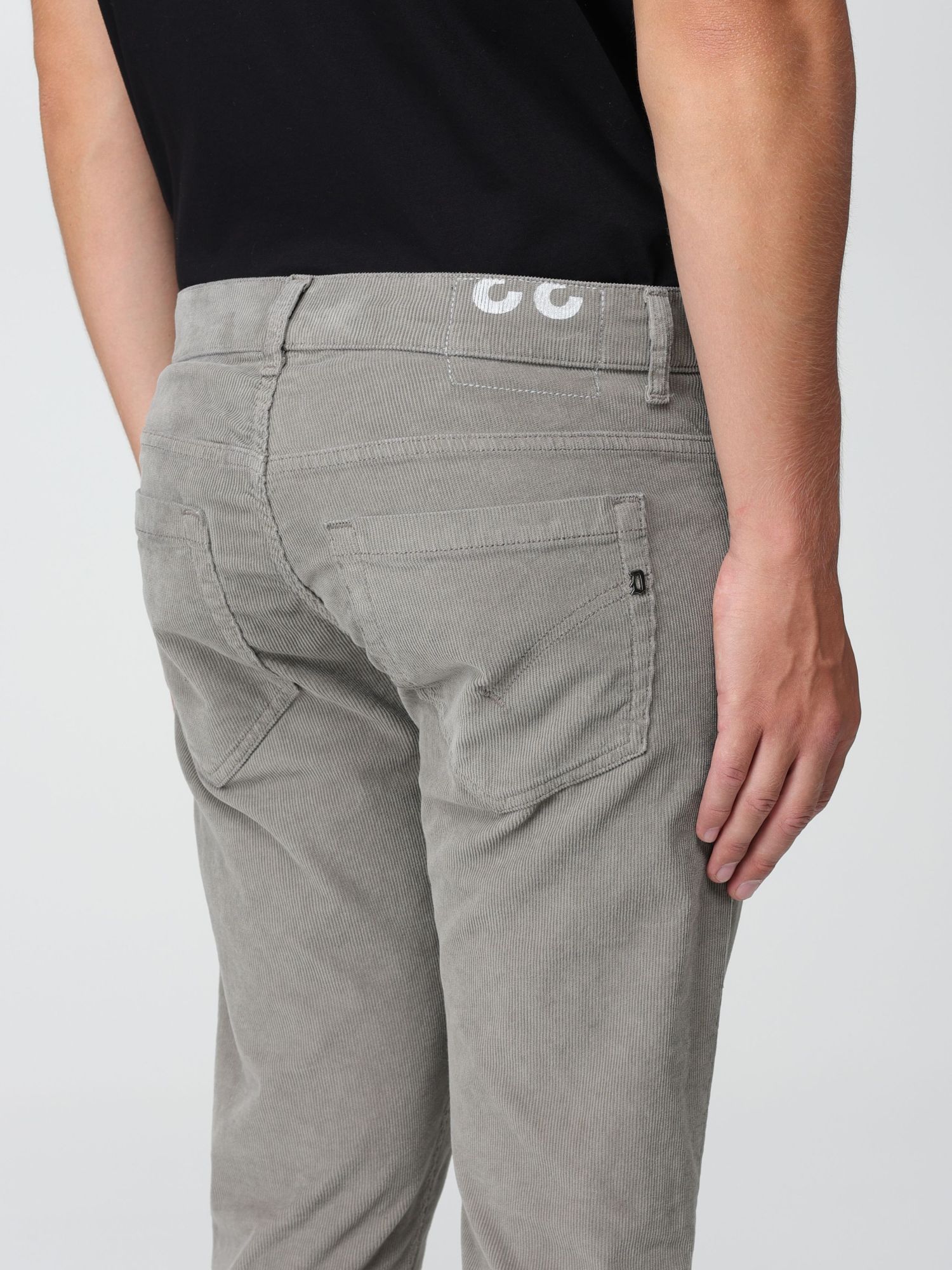 Dondup Belt-lined Casual Pants In Gray