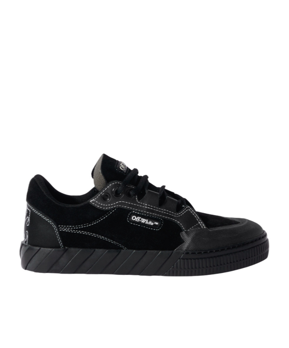 Off-white Off White Black 779 Vulcanized Leather Sneakers In Black