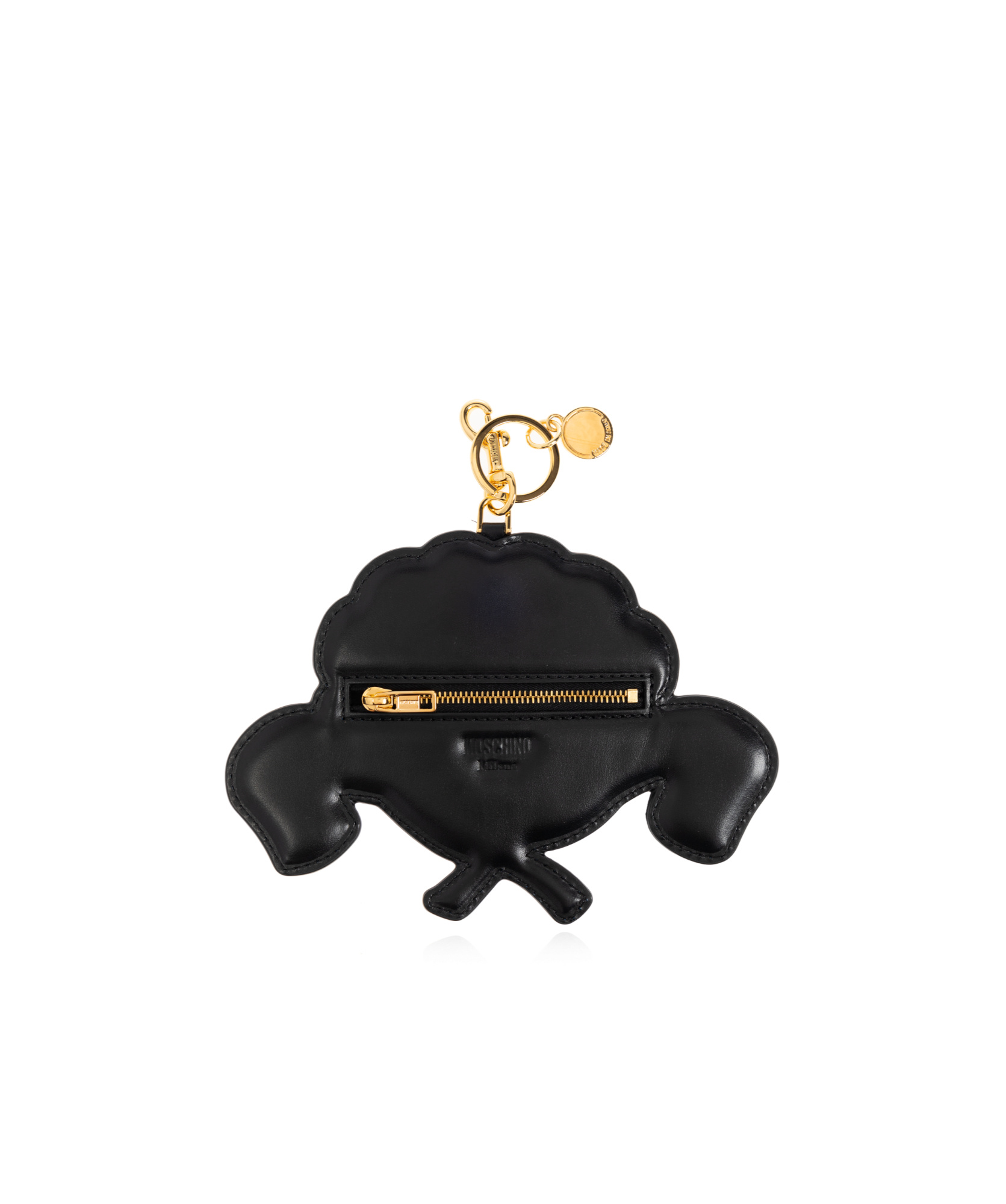 Moschino Badge Key Chain In White