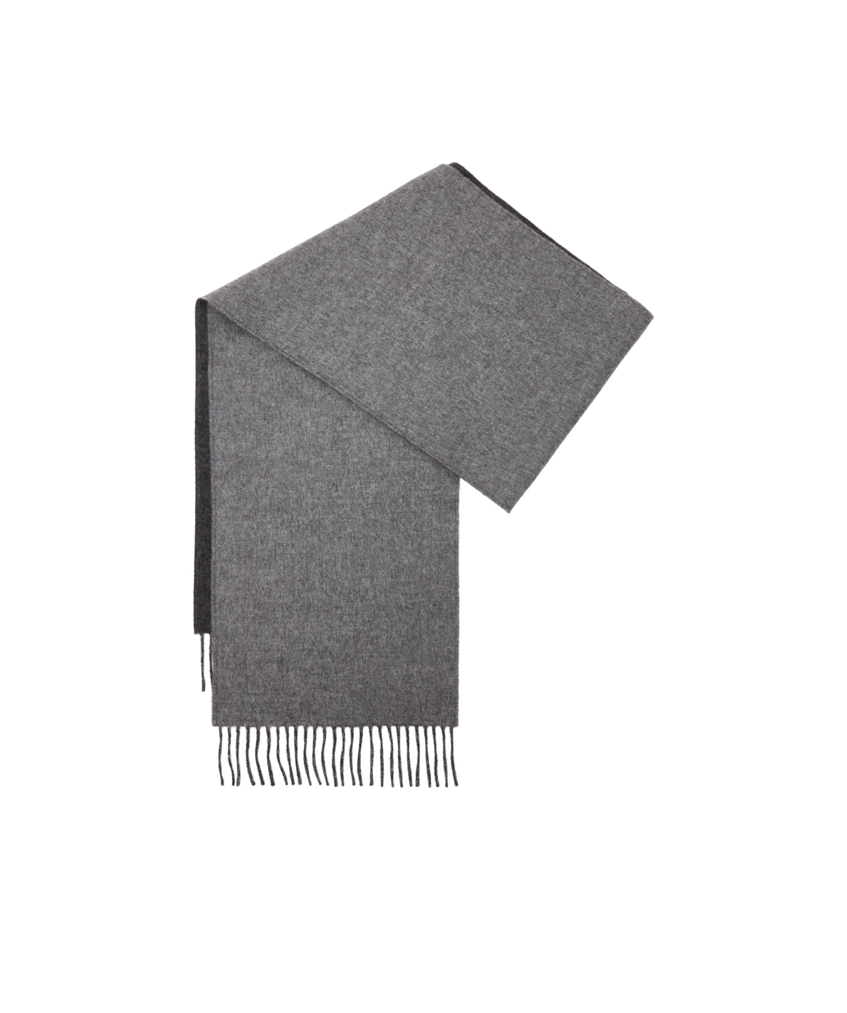 Loewe Womens Two-tone Anagram-embroidered Wool And Cashmere-blend Scarf In Black
