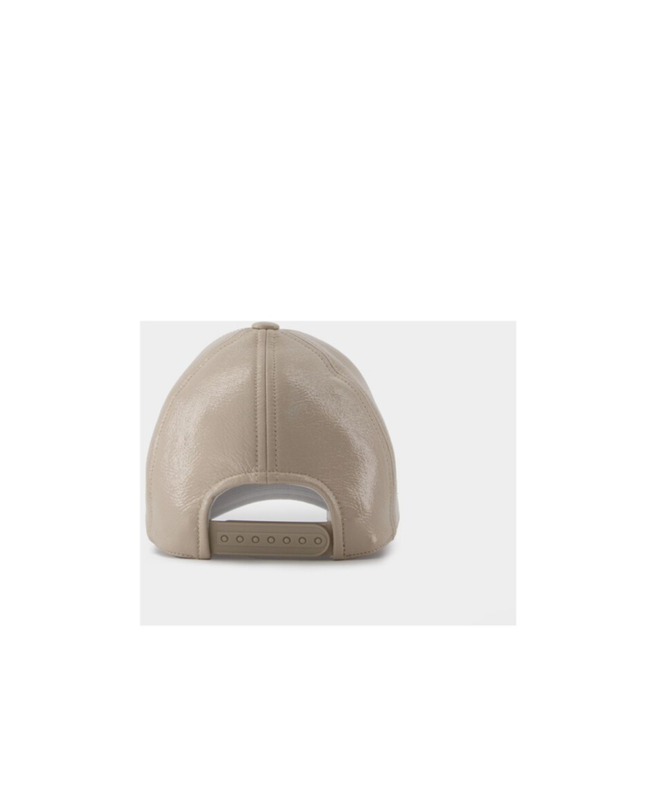 COURRÈGES LOGO-EMBROIDERED PATENT CAP
