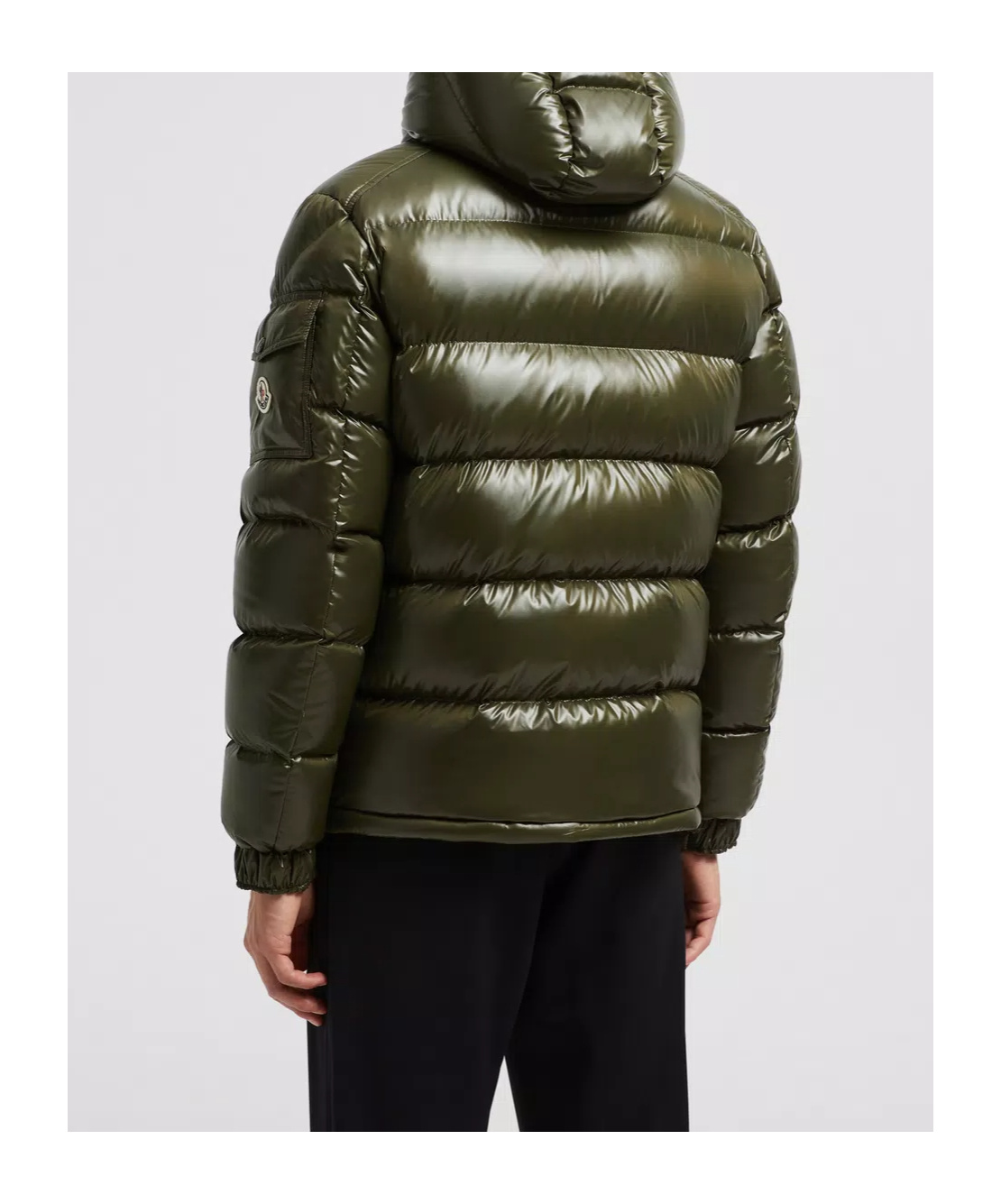 Moncler Maya Hooded Short Down Jacket In Black