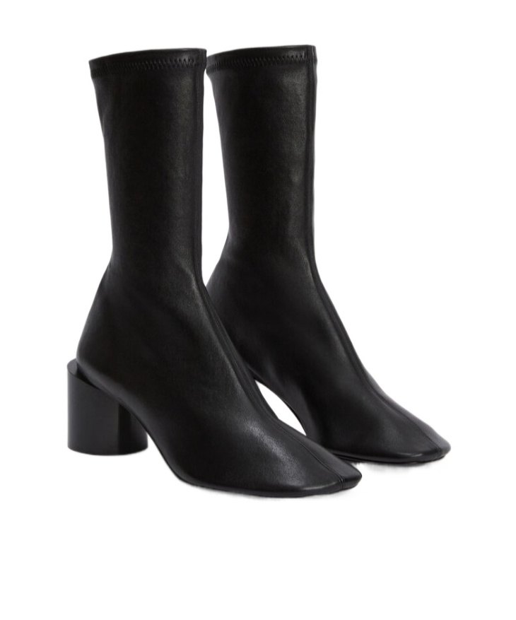 Jil Sander Block-heel Ankle Boots In Black