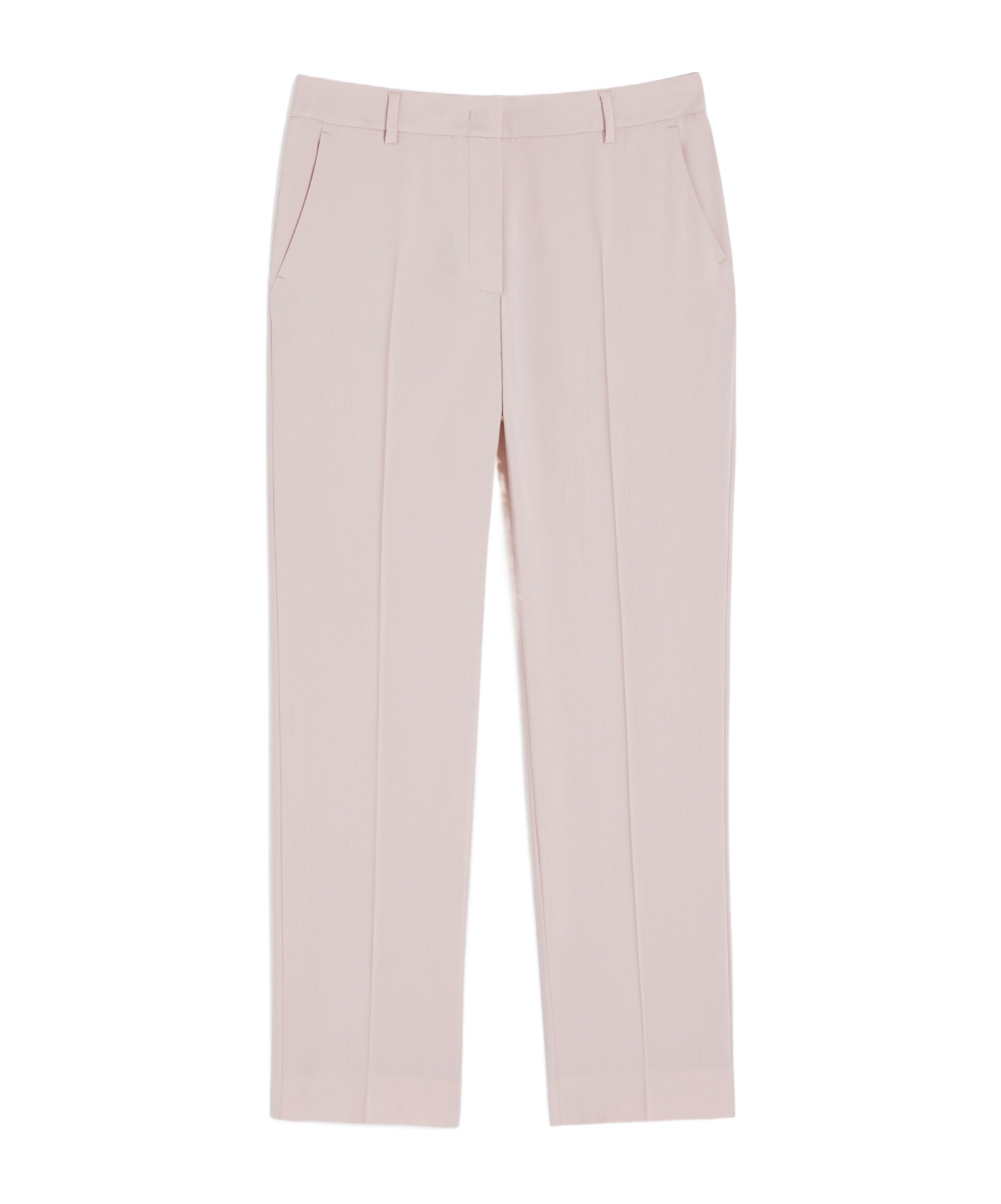 Weekend Max Mara Woollen Cloth Cigarette Trousers In White