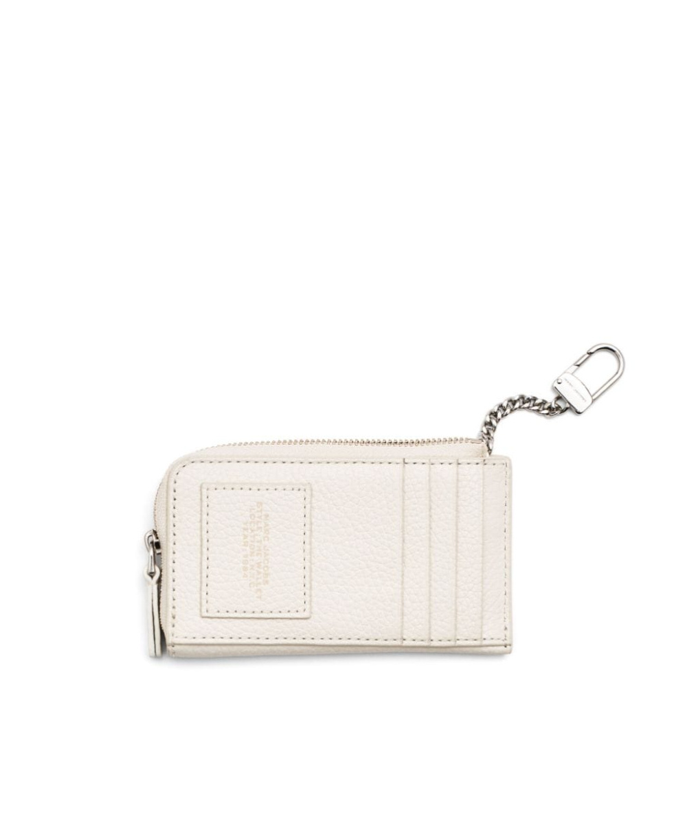 Marc Jacobs The Leather Top Zip Multi Wallet In White