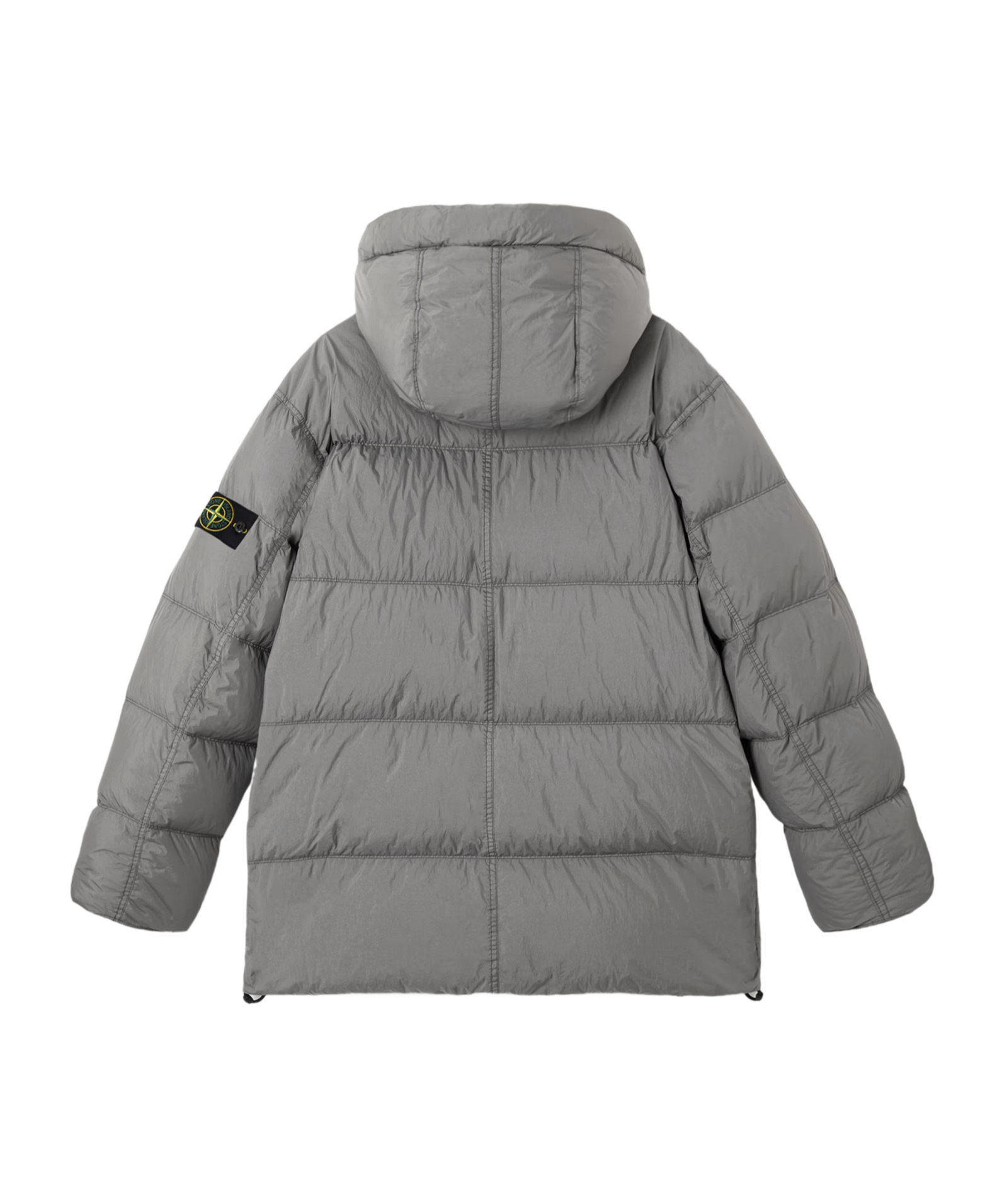 Stone Island Hooded Down Parka With Wind Resistance In Gray