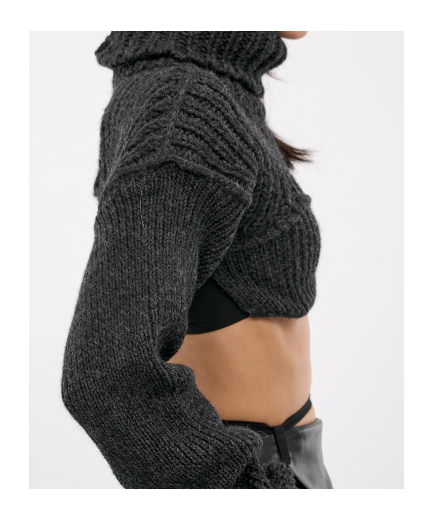 Acne Studios Long-sleeved Sweater In Black