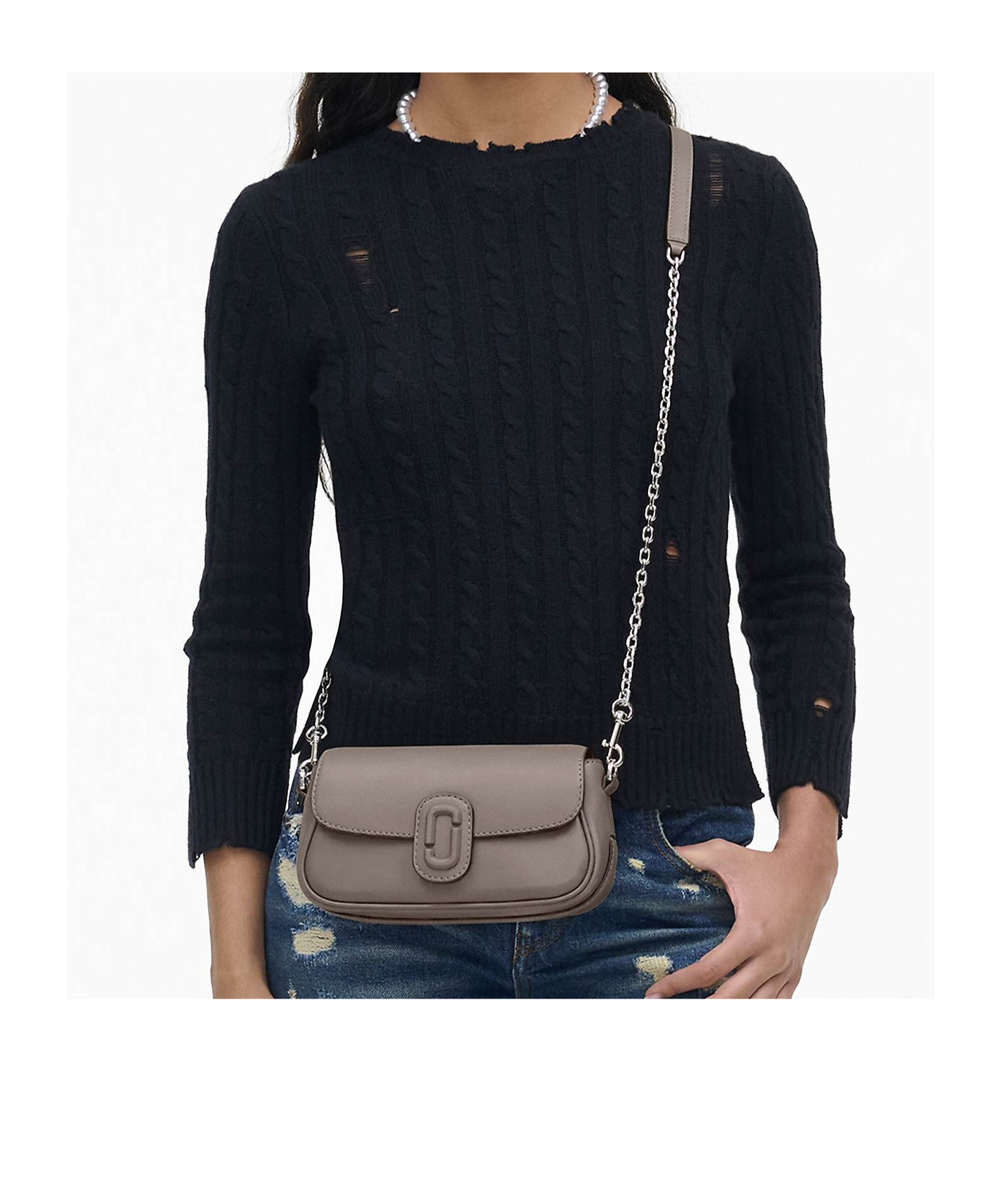Marc Jacobs The Clover Crossbody Bag In Gray