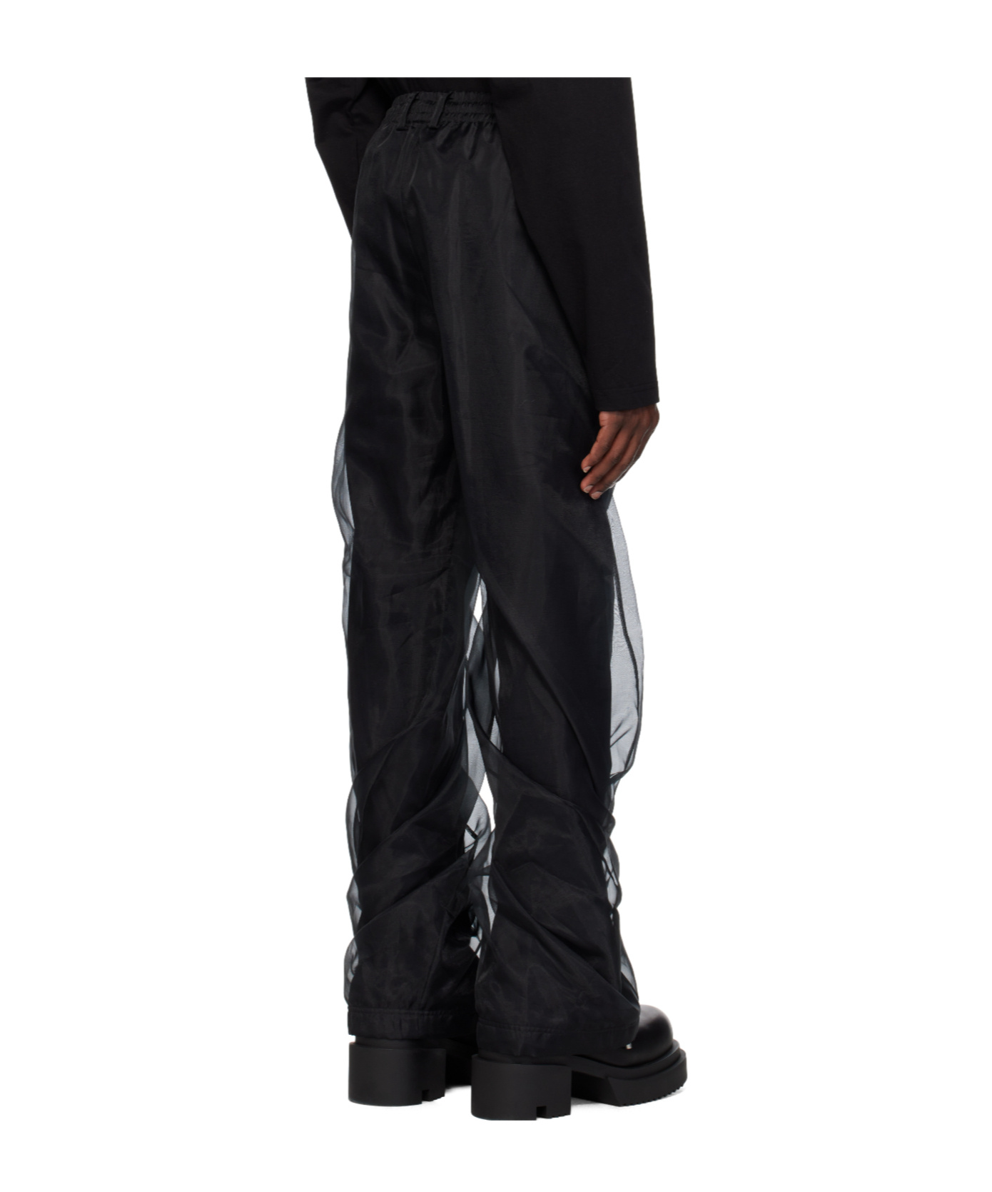 We11 Done Layered Trousers In Black
