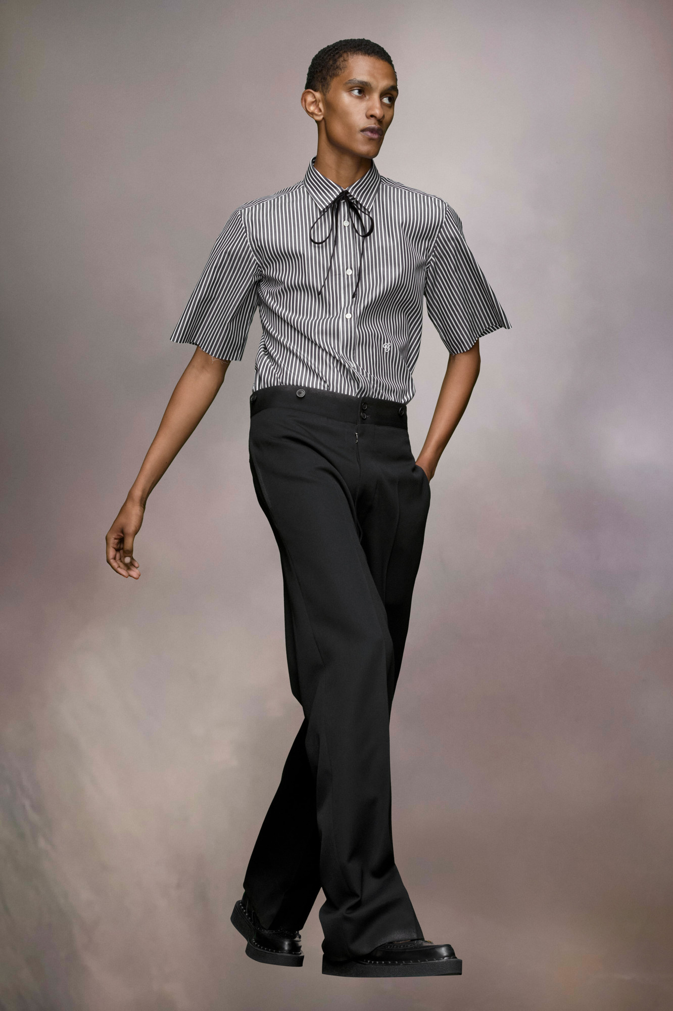 MAISON MARGIELA MAISON MARGIELA C-STRIPED SHORT-SLEEVED SHIRT