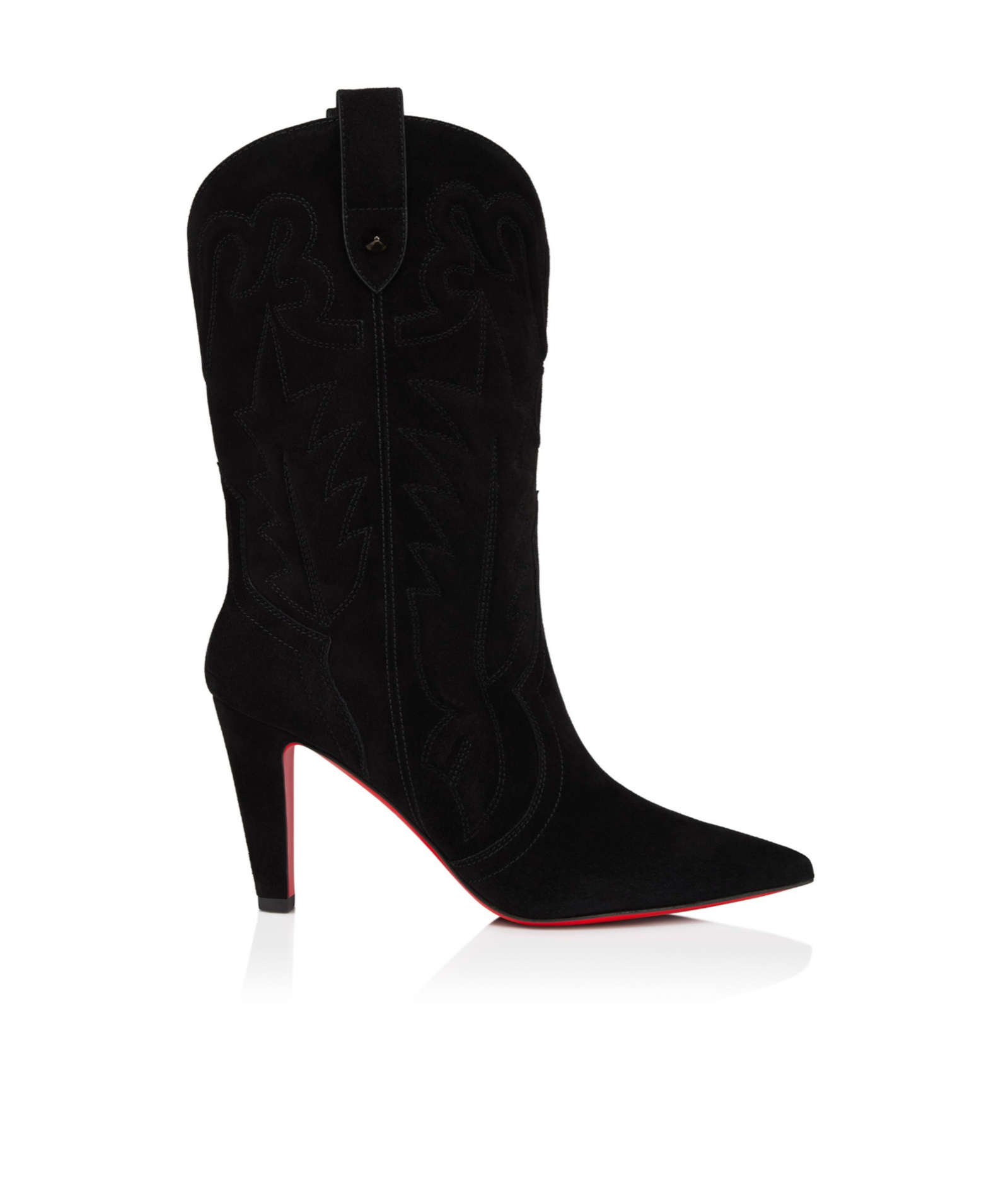 Christian Louboutin Pointed Ankle Boots In Black