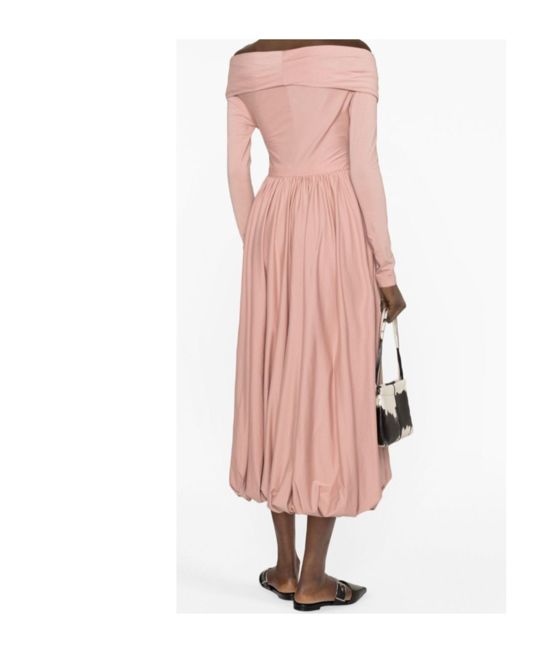 Philosophy Di Lorenzo Serafini Draped Waist Off-shoulder Midi Dress In Pink