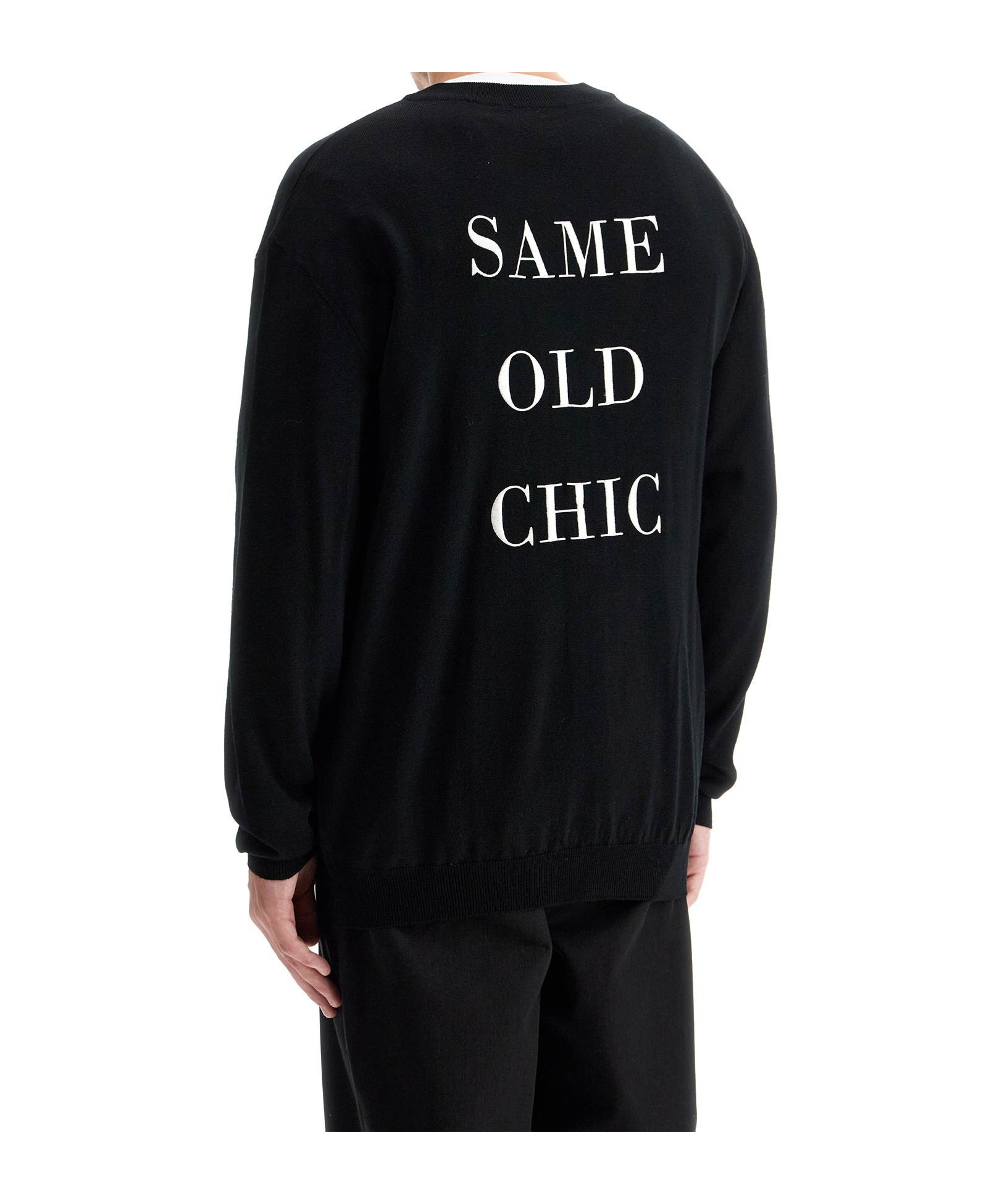 Moschino Long Sleeve Cardigan In Black