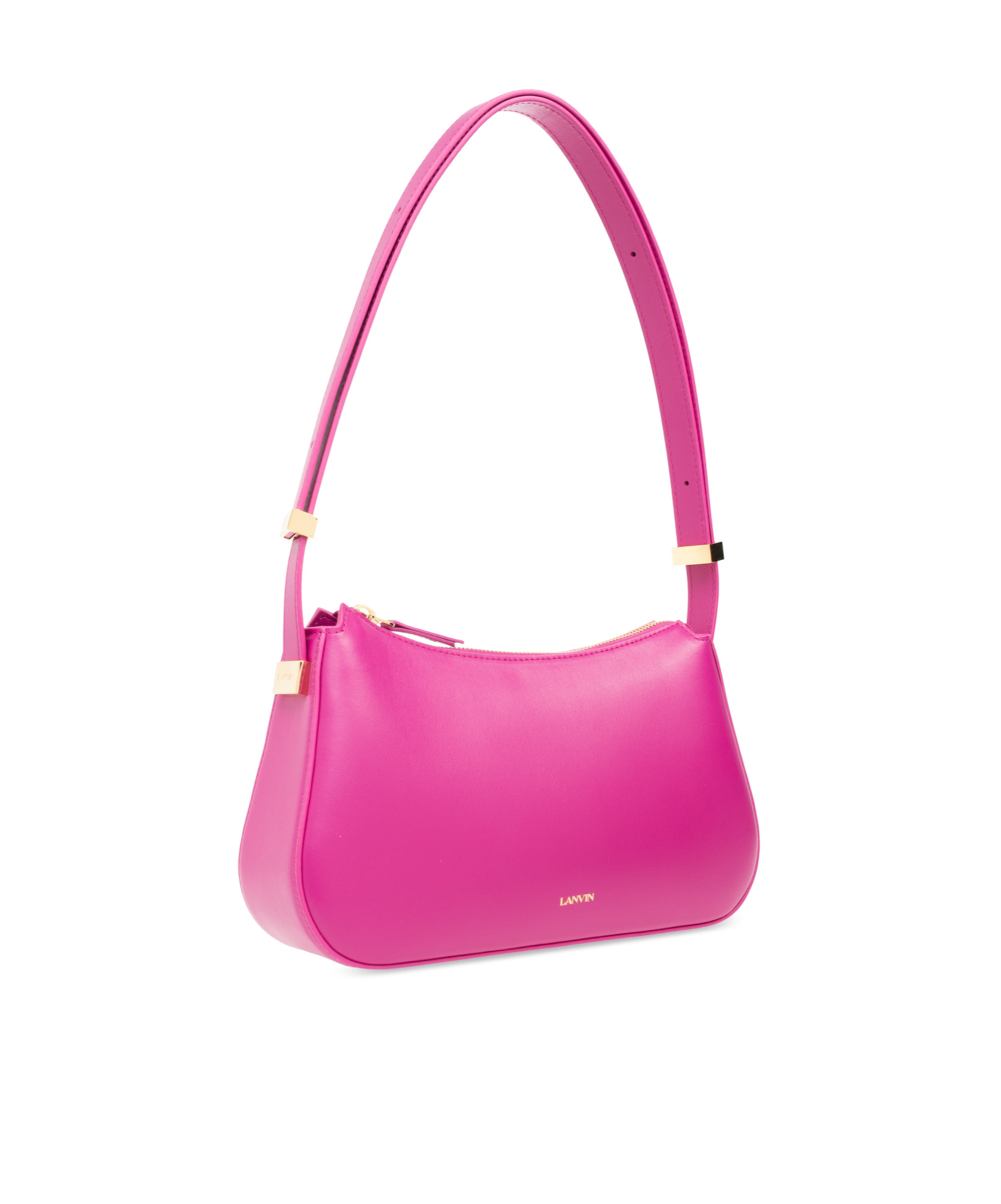 Shop Lanvin Concerto Leather Shoulder Bag In Pink