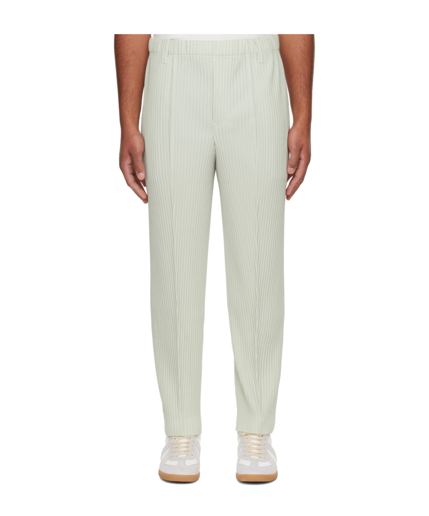 Issey Miyake Pleated Trousers In White