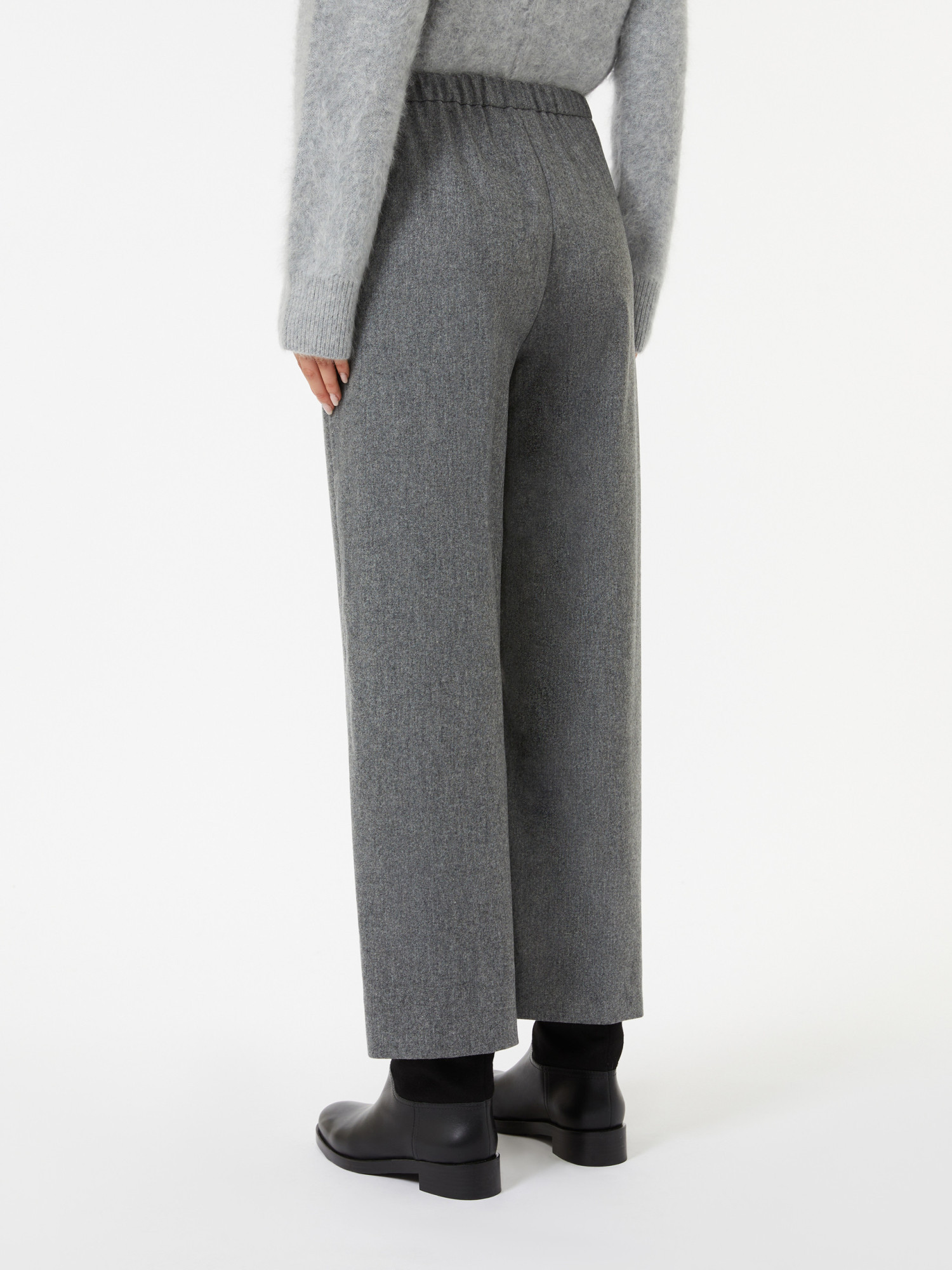 Max Mara Wool Joggers In Gray