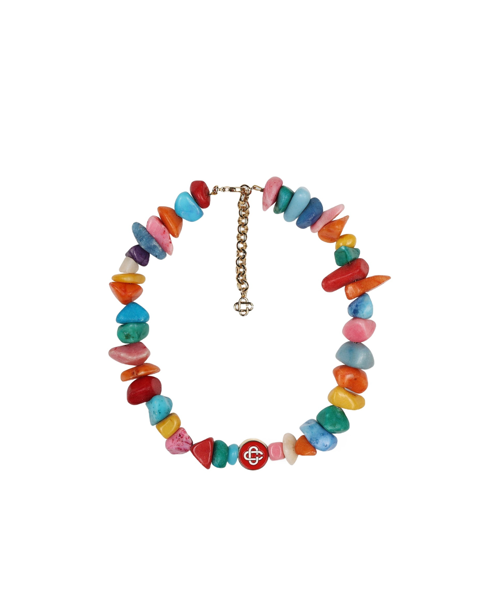 Casablanca Multicolored Pebble Necklace In Color