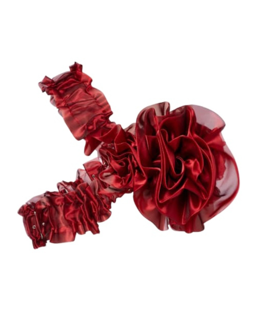Comme Des Garçons Ruffled Top In Red
