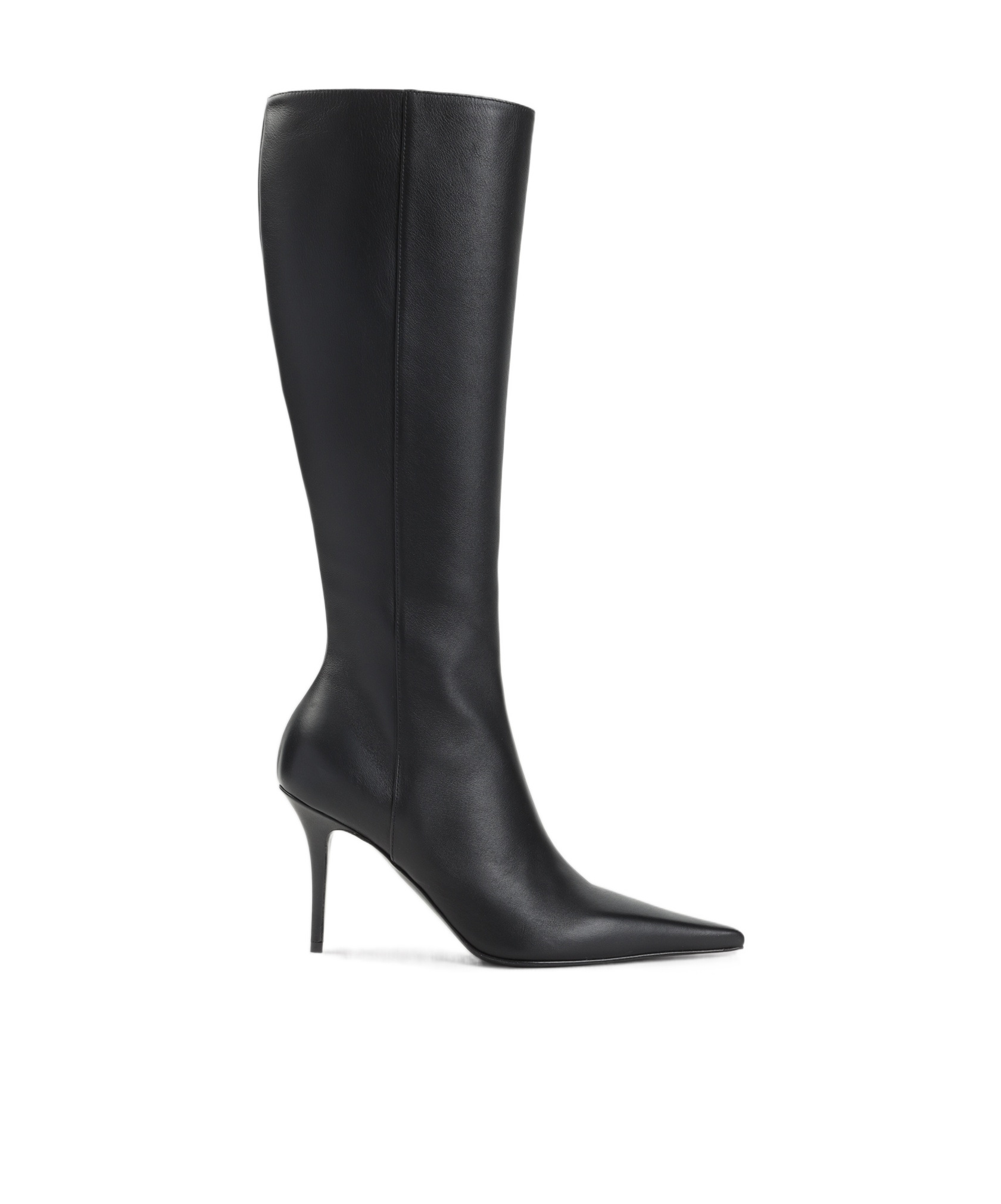 Amina Muaddi Barbara 90 Mid-calf Boots In Black