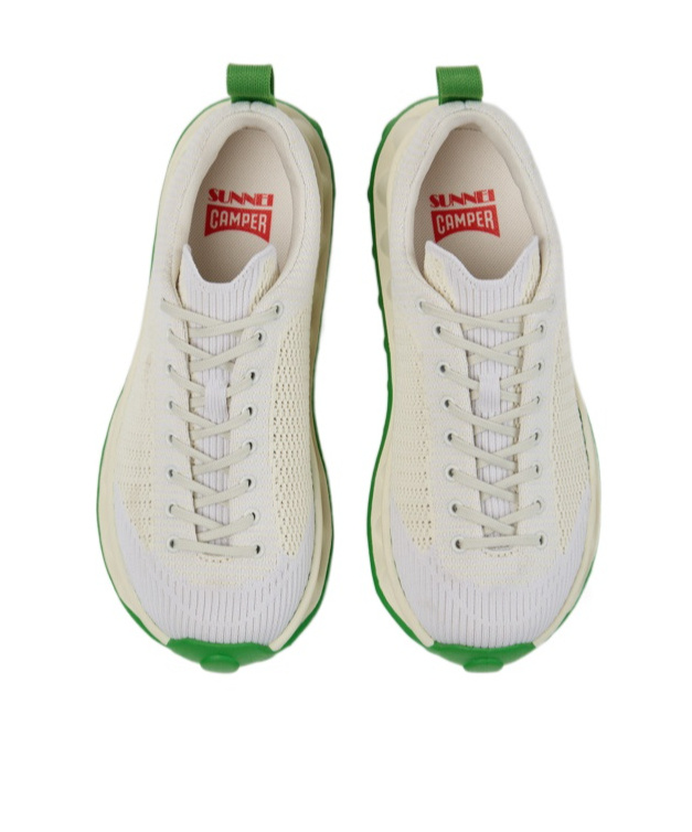 Camper X Sunnei Pelotissima Knitted Sneakers In White