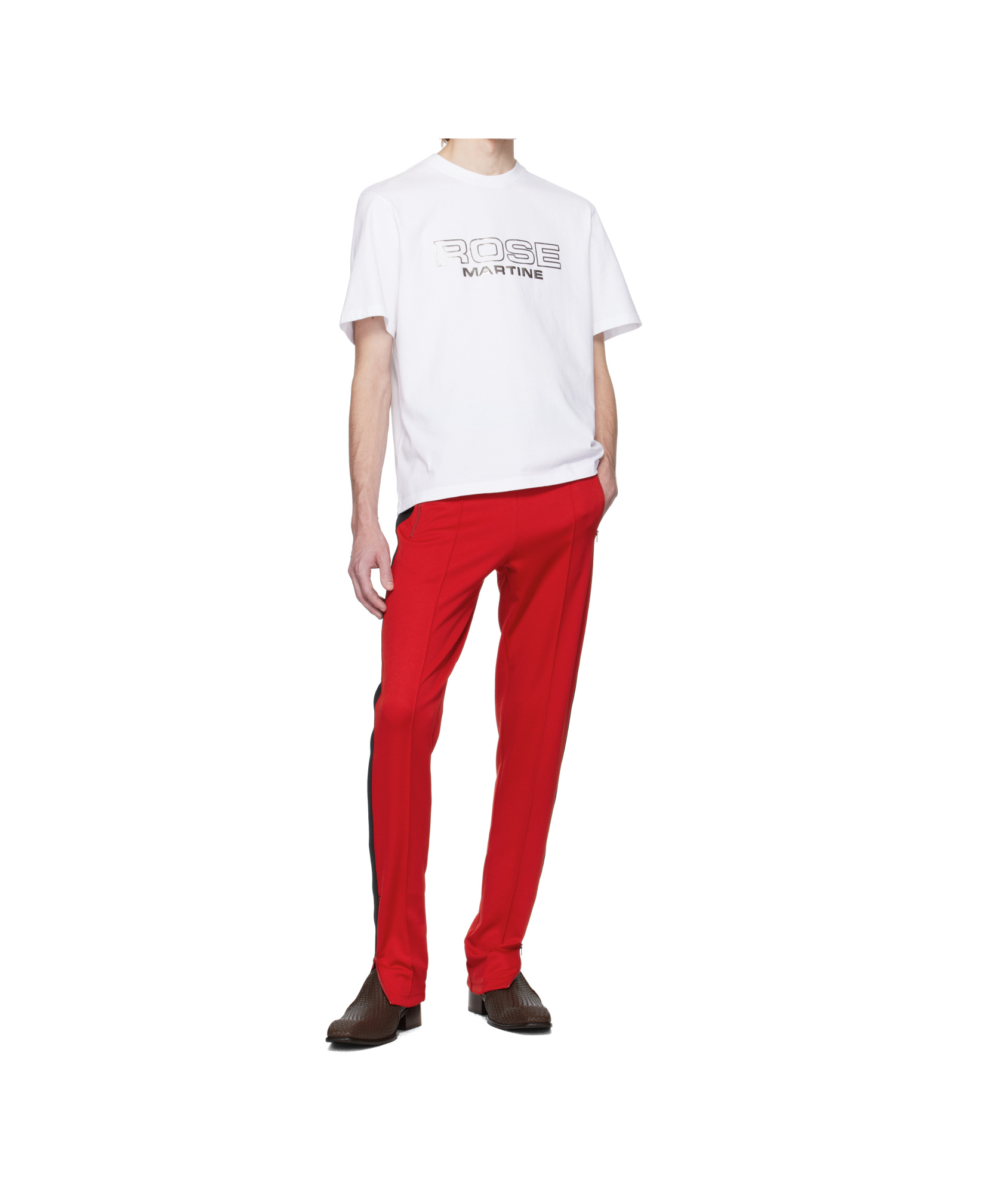 Martine Rose T-shirt Mit Logo-print In White
