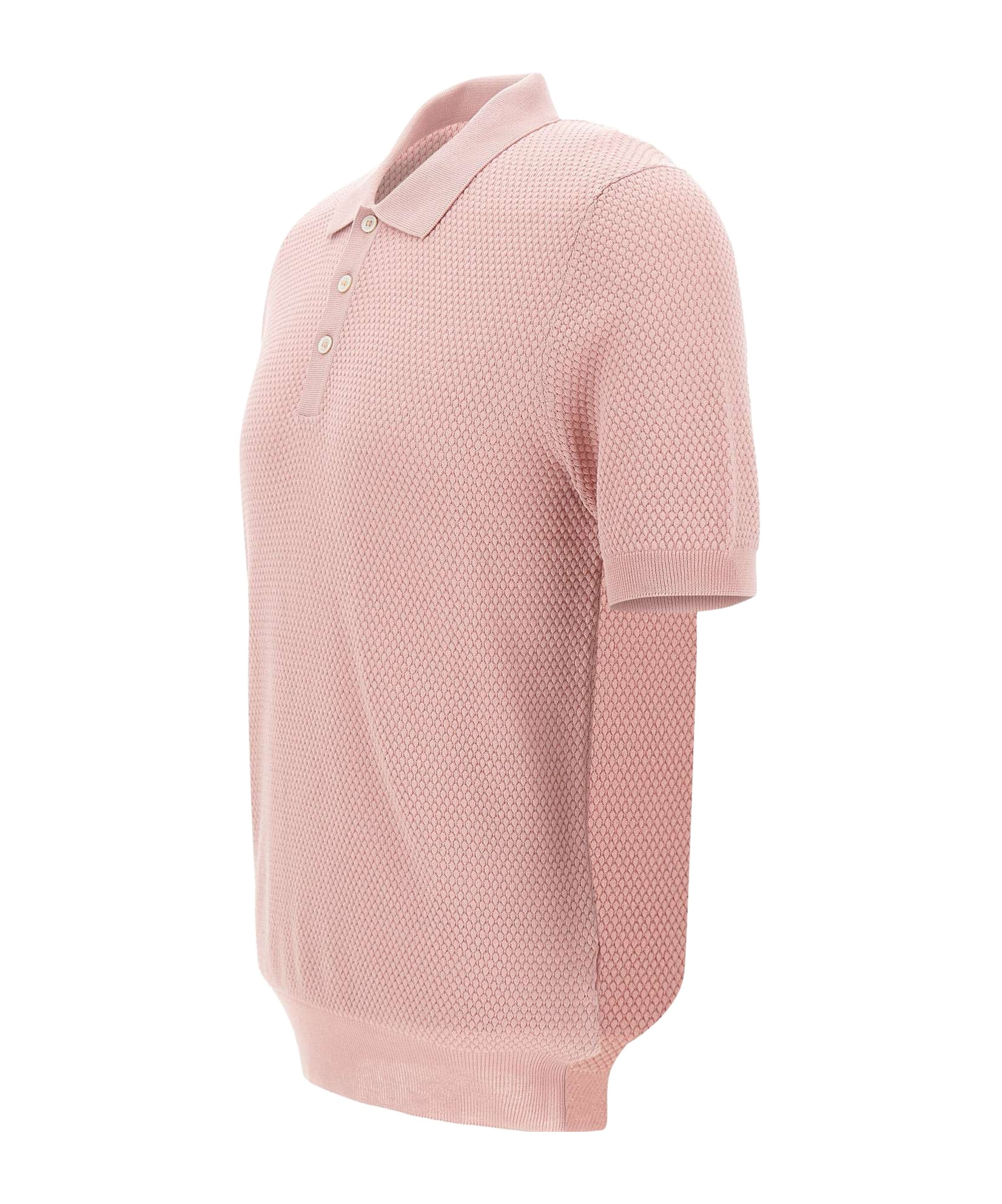 Gran Sasso Classic Polo Knitting Pattern In Pink