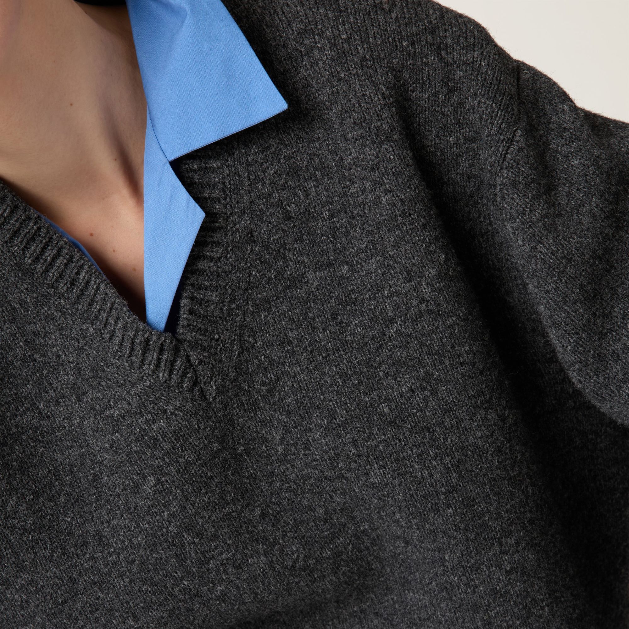 Miu Miu V-neck Pullover In Black