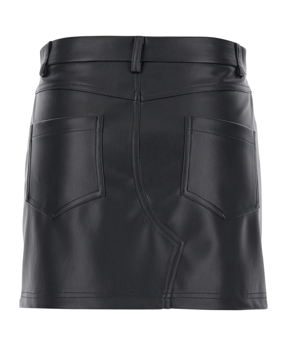 Semicouture Faux-leather Mini Skirt In Black