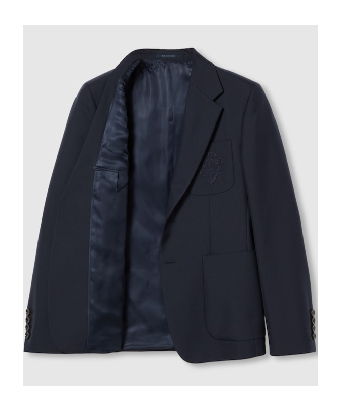 Gucci Long-sleeved Suit Coat In Black