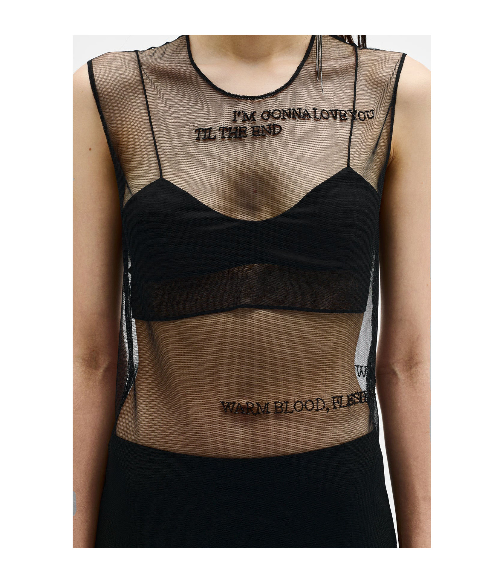 ANN DEMEULEMEESTER SEDA SLEEVELESS 'TILL THE END' TULLE DRESS