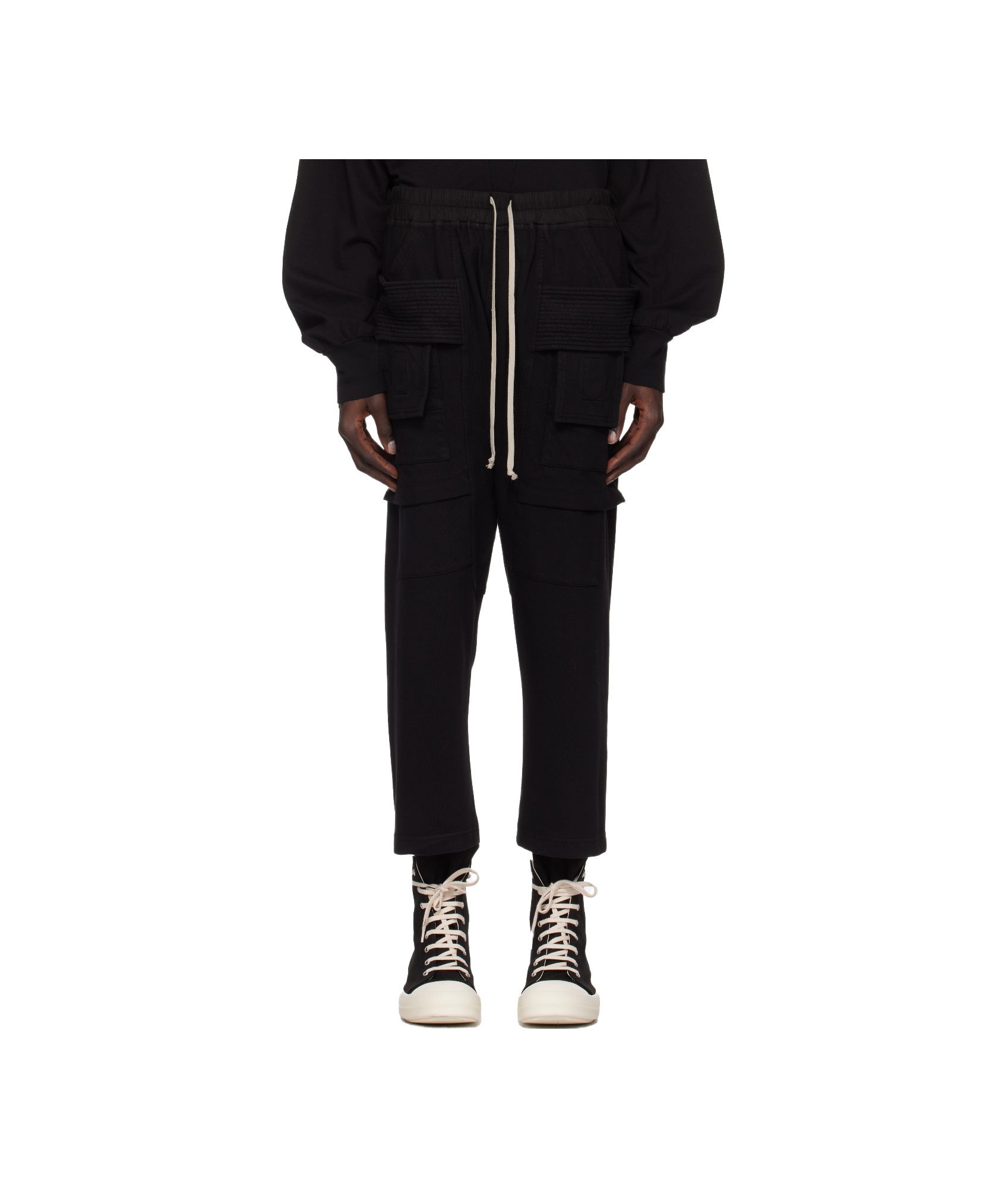Rick Owens Drkshdw Drawstring Overalls In Black