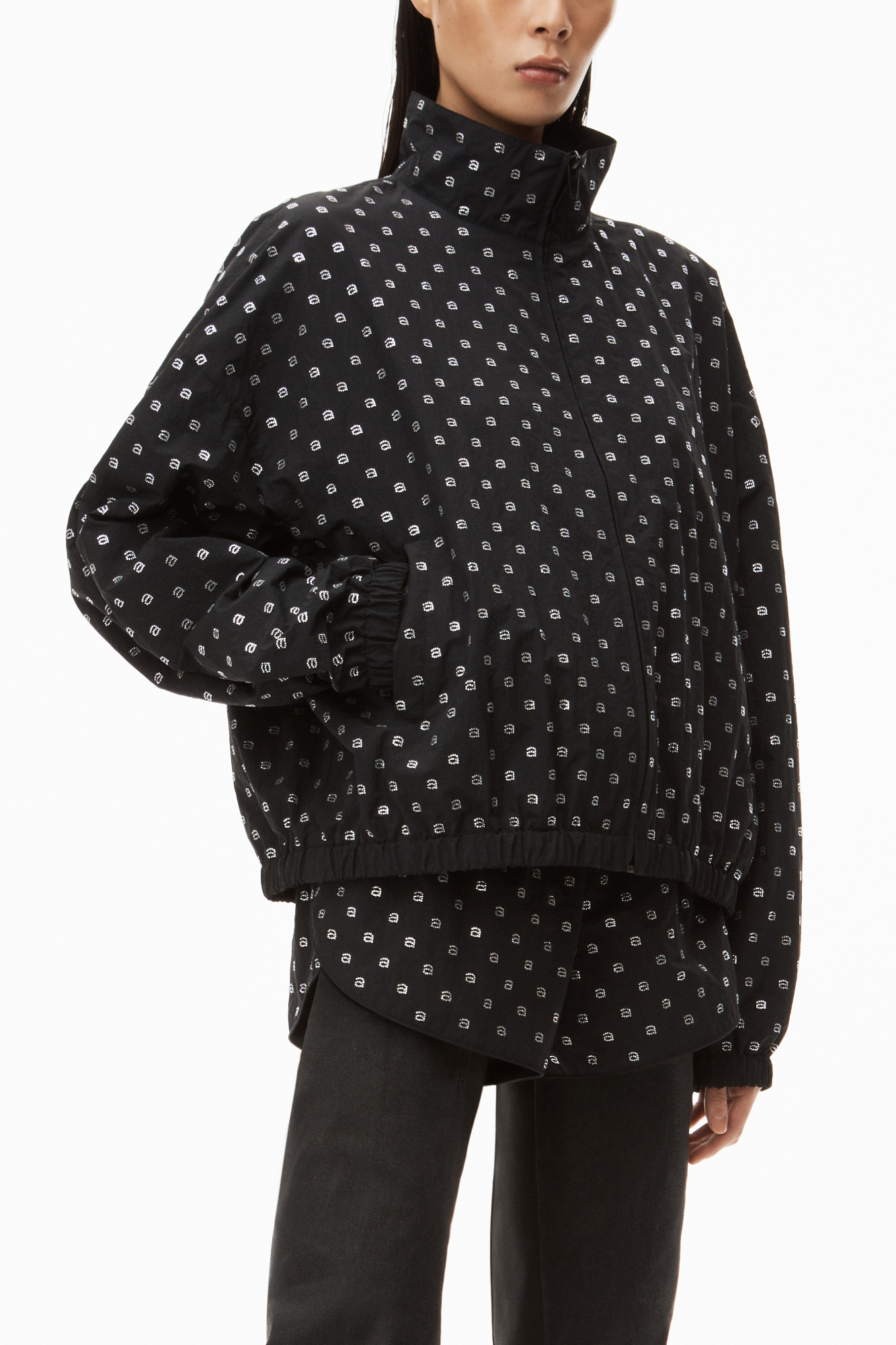 ALEXANDER WANG POLKA DOT-PRINT BOMBER JACKET