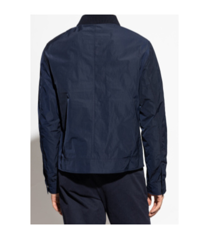 Officine Generale Nathane Shell Bomber Jacket In Blue