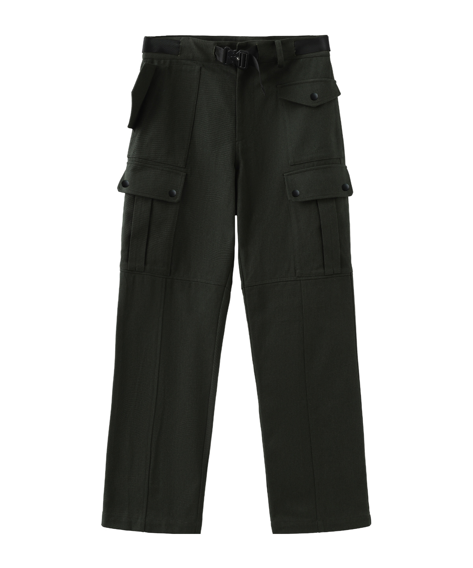 Marissa Chiara Belt Loop Casual Pants In Green